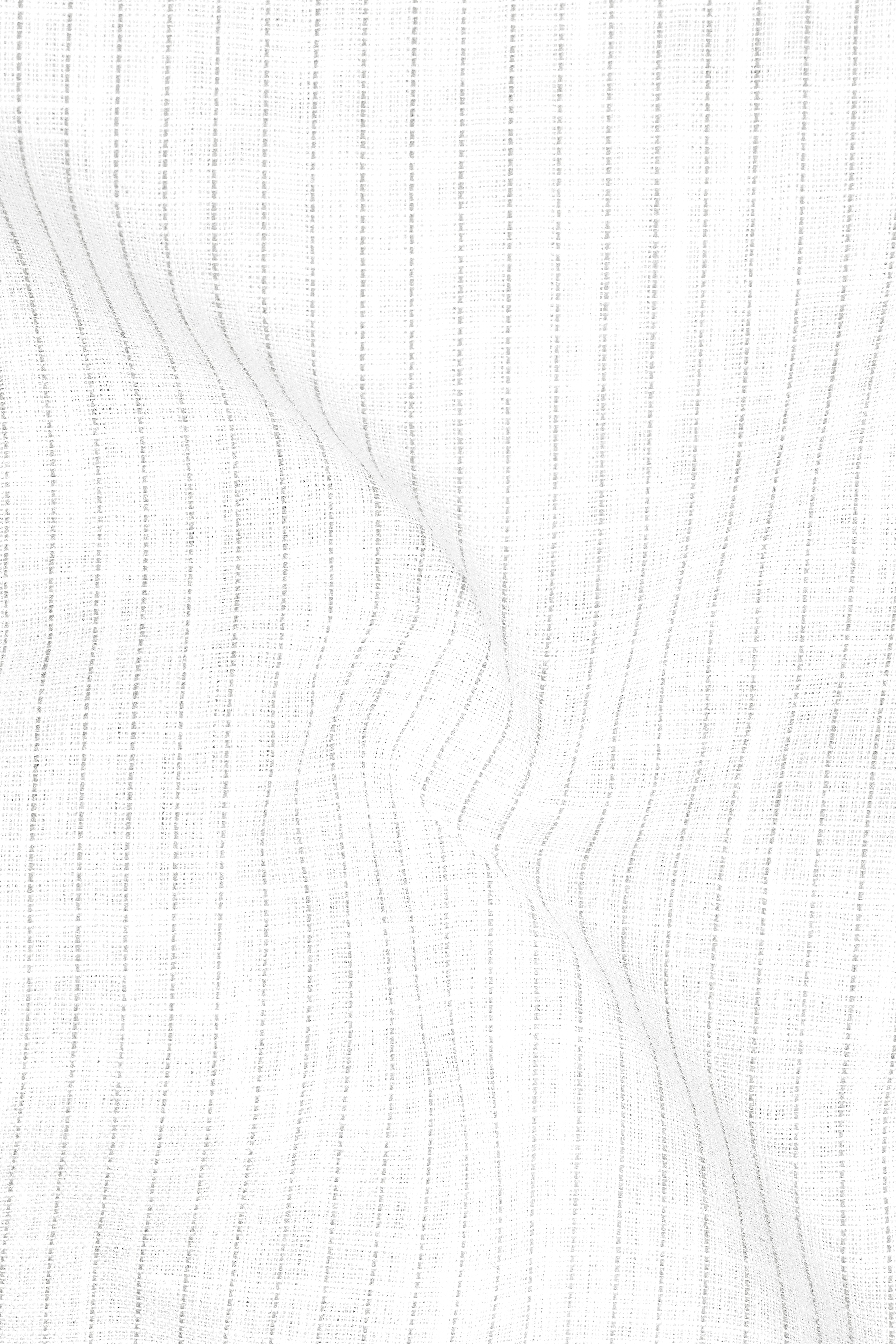 Poise-Bright White And Chalice Gray Pin Striped Luxurious Linen Button Down Dress Shirt