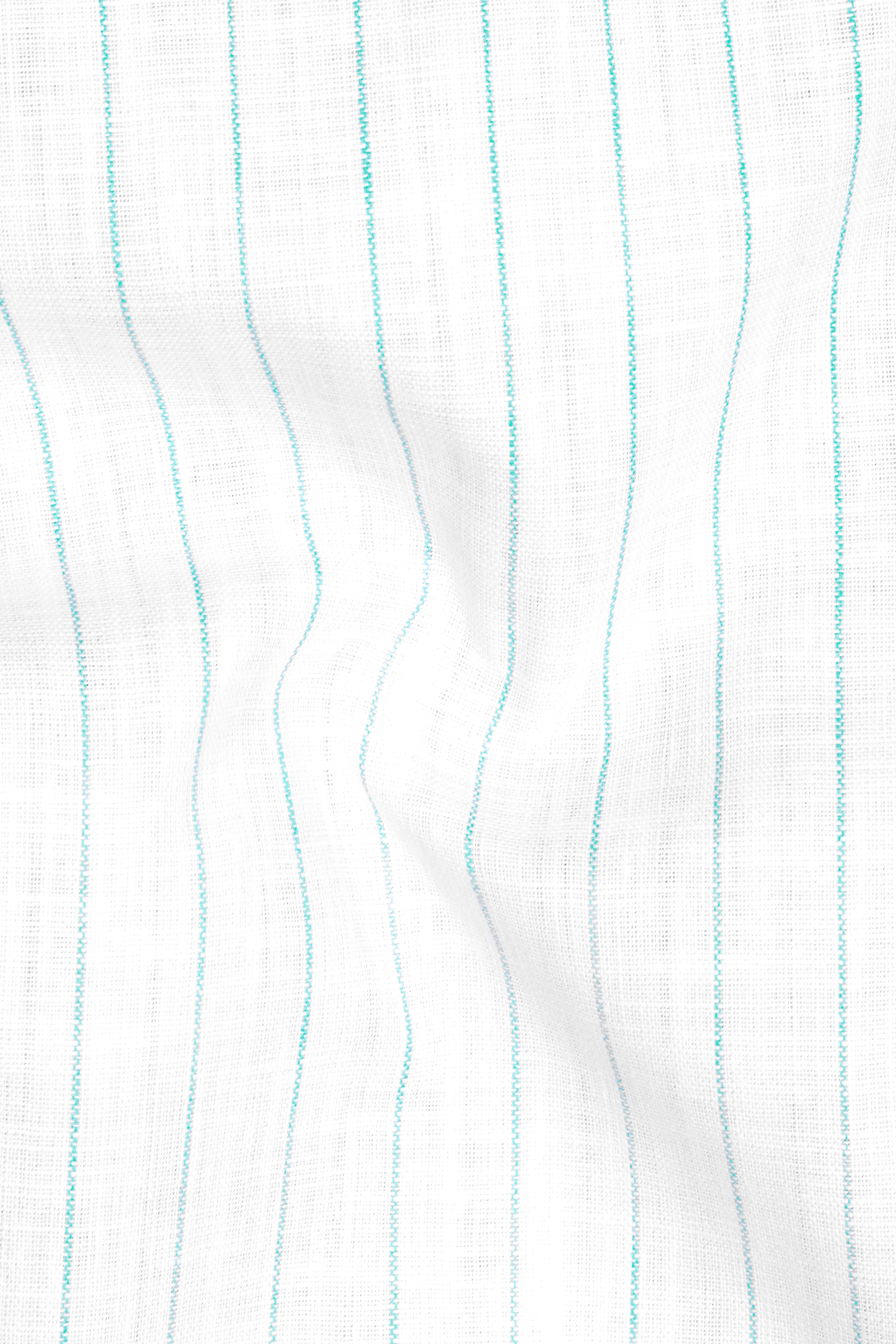 Mariner-Bright White And Neptune Blue Pin Striped Luxurious Linen Button Down Dress Shirt