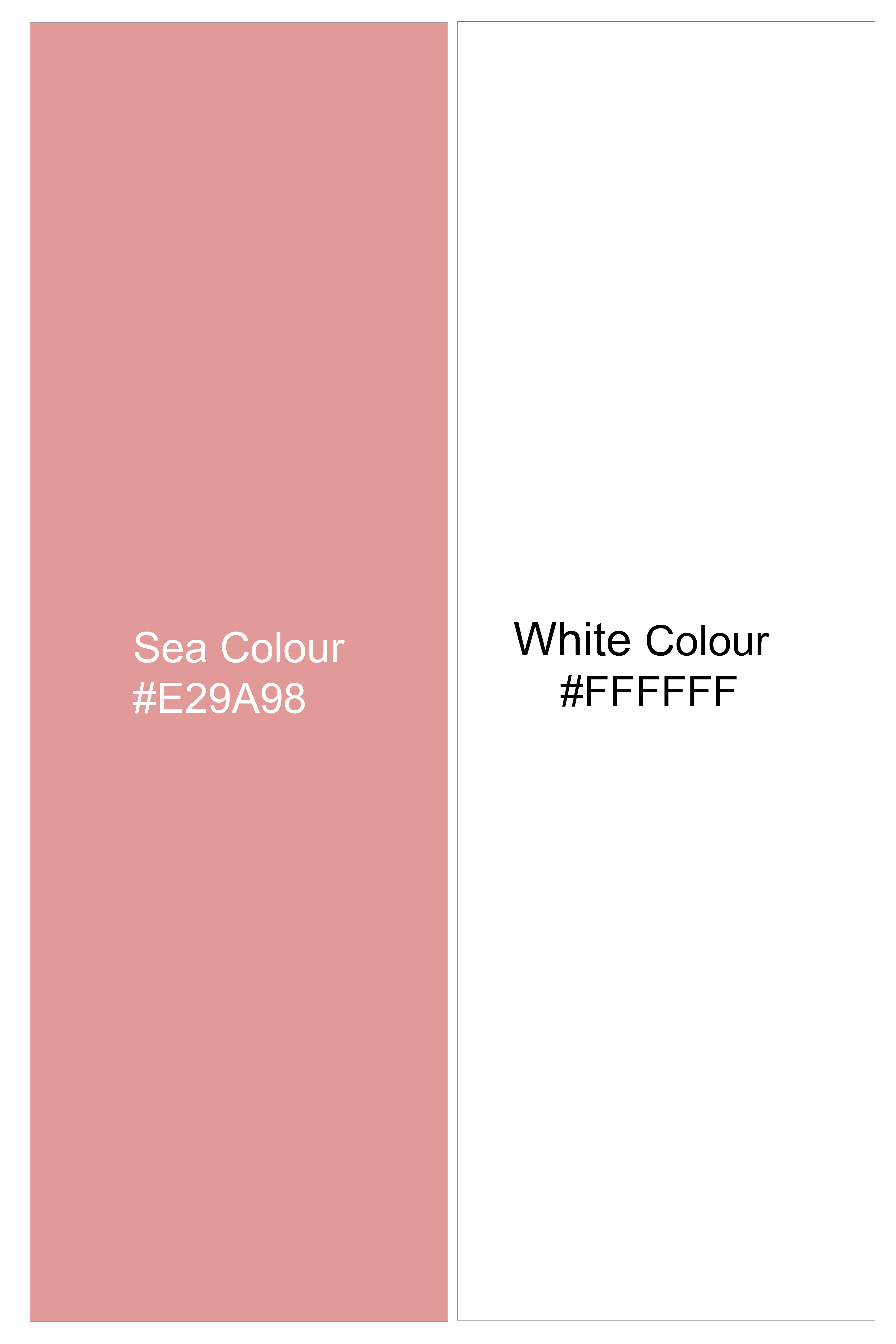 Blush-Sea Pink And Bright White Candy Striped Subtle Sheen Super Soft Premium Cotton Dress White Cuff Collar Shirt