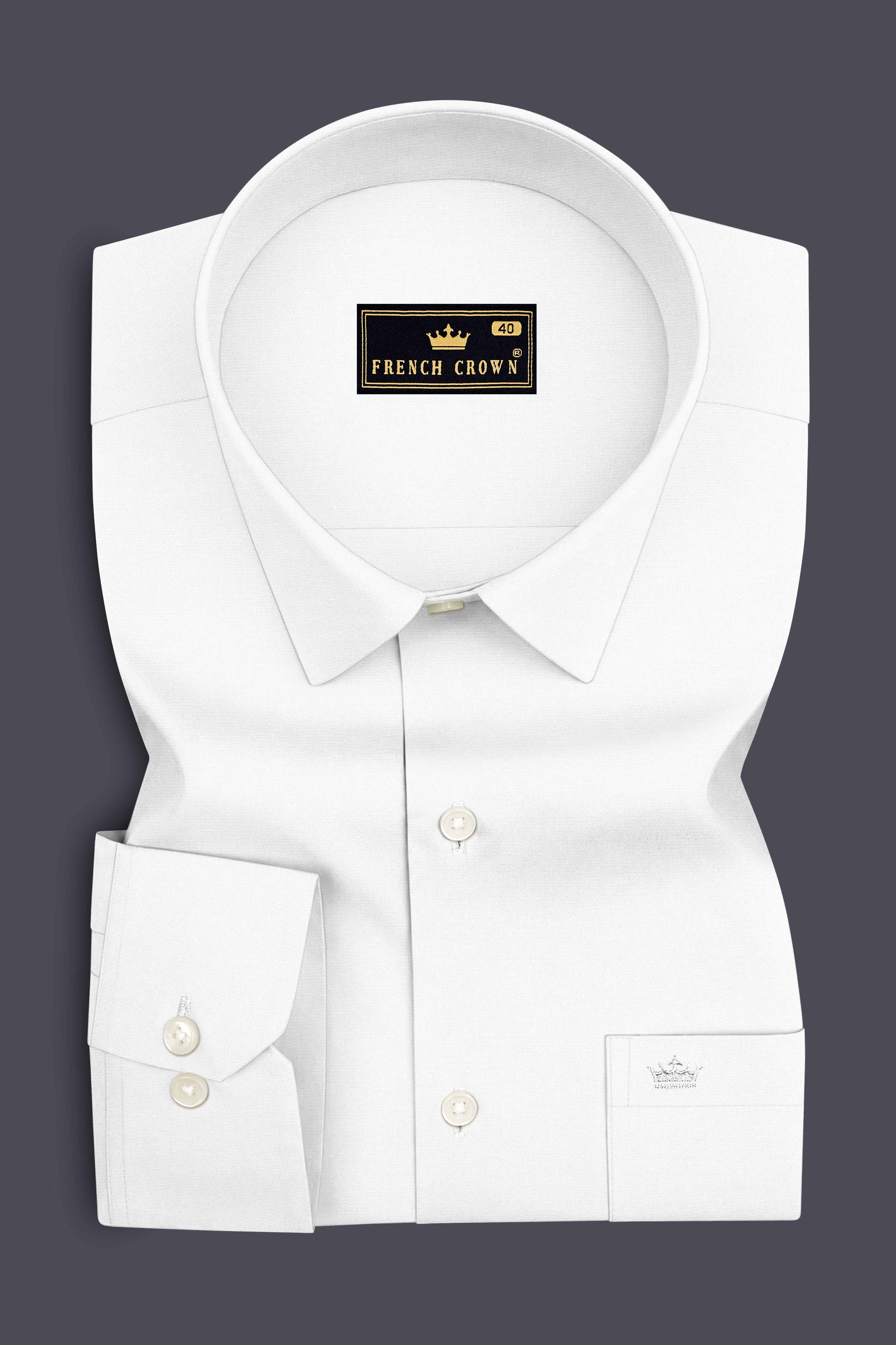 Lumine-Bright White Premium Giza Cotton Dress Shirt