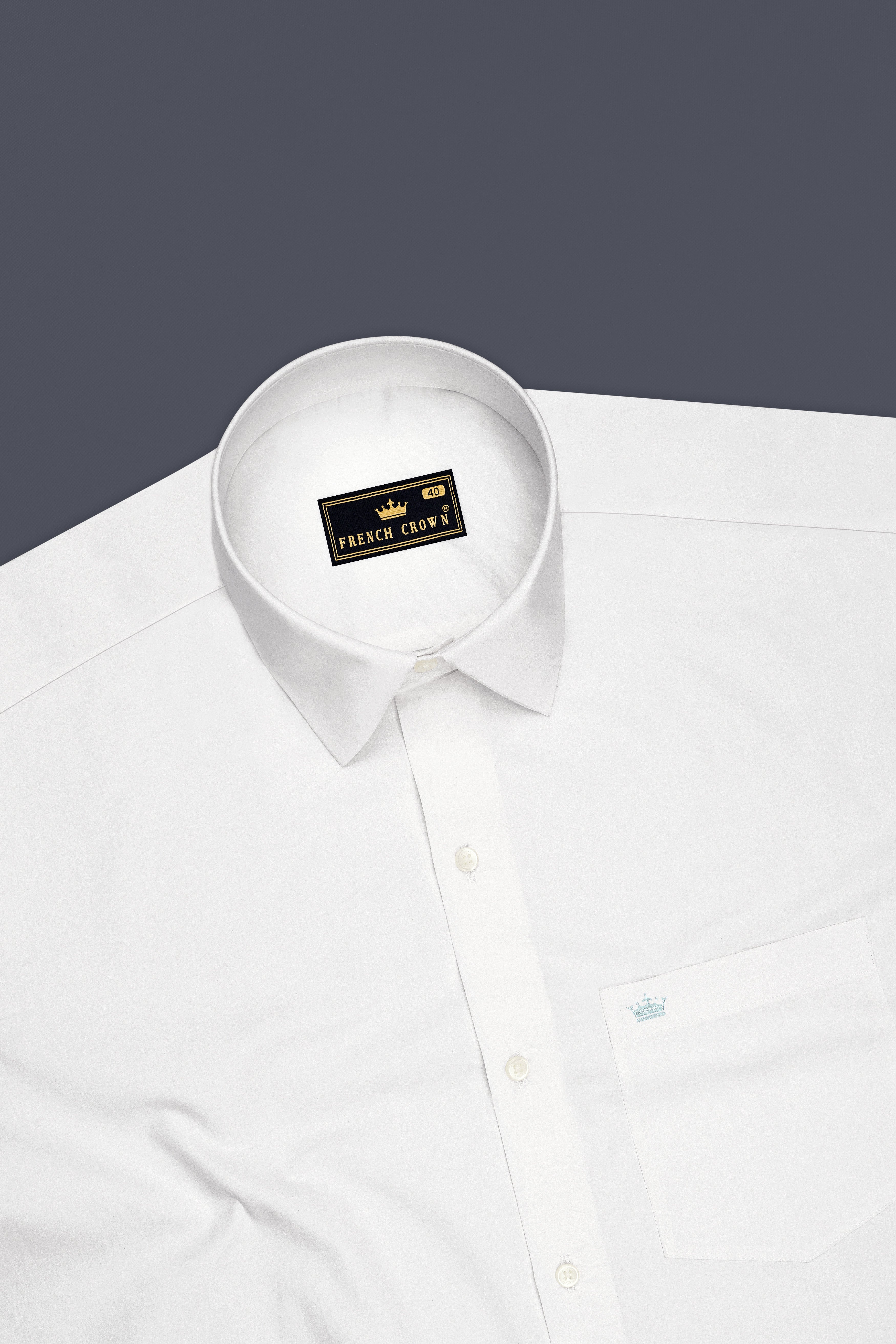 Lumine-Bright White Premium Giza Cotton Dress Shirt