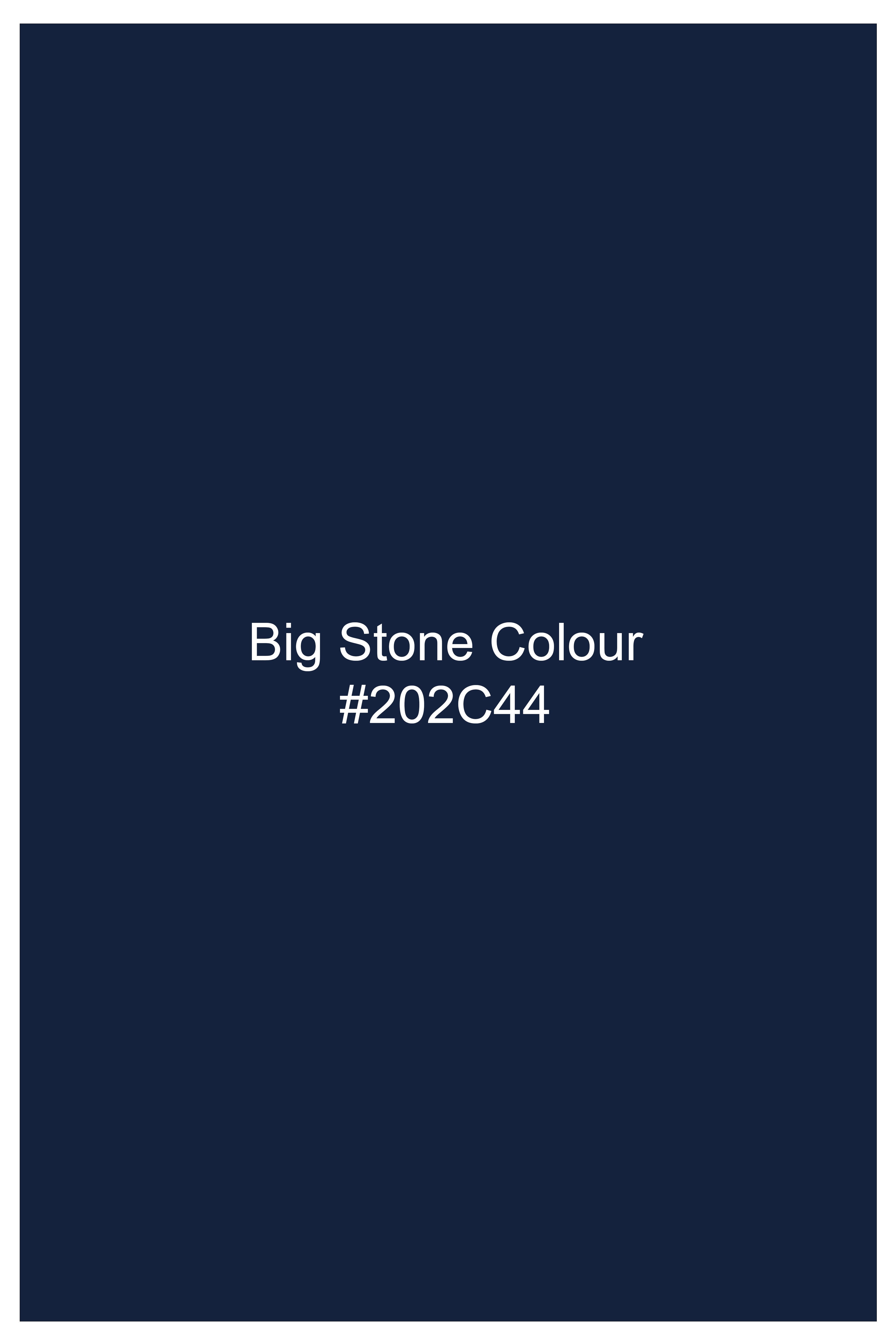 Noctis-Big Stone Navy Premium Giza Cotton Cut Away Collar Dress Shirt