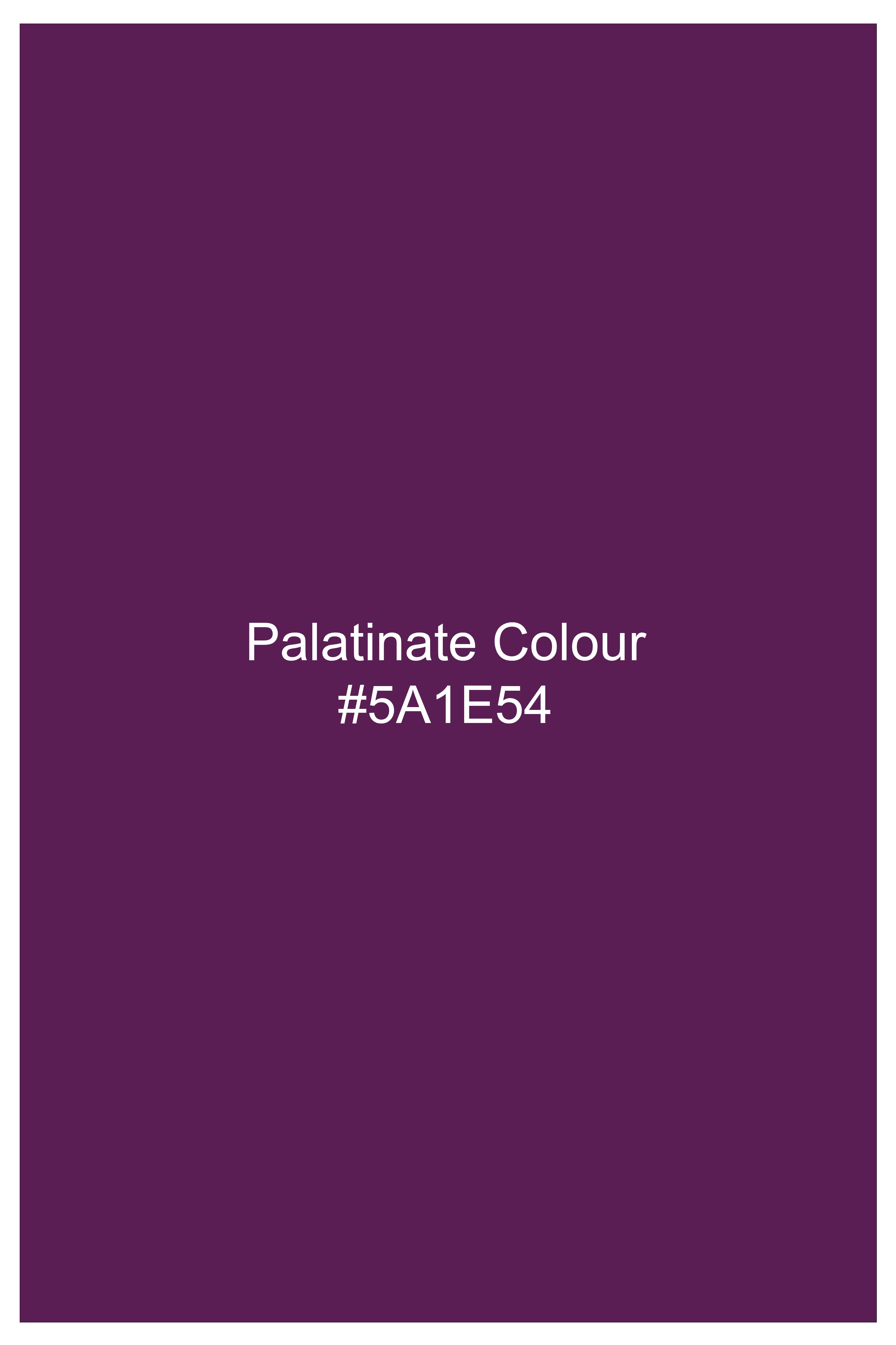 Imperium-Palatinate Purple Premium Giza Cotton Mandarin Casual Shirt