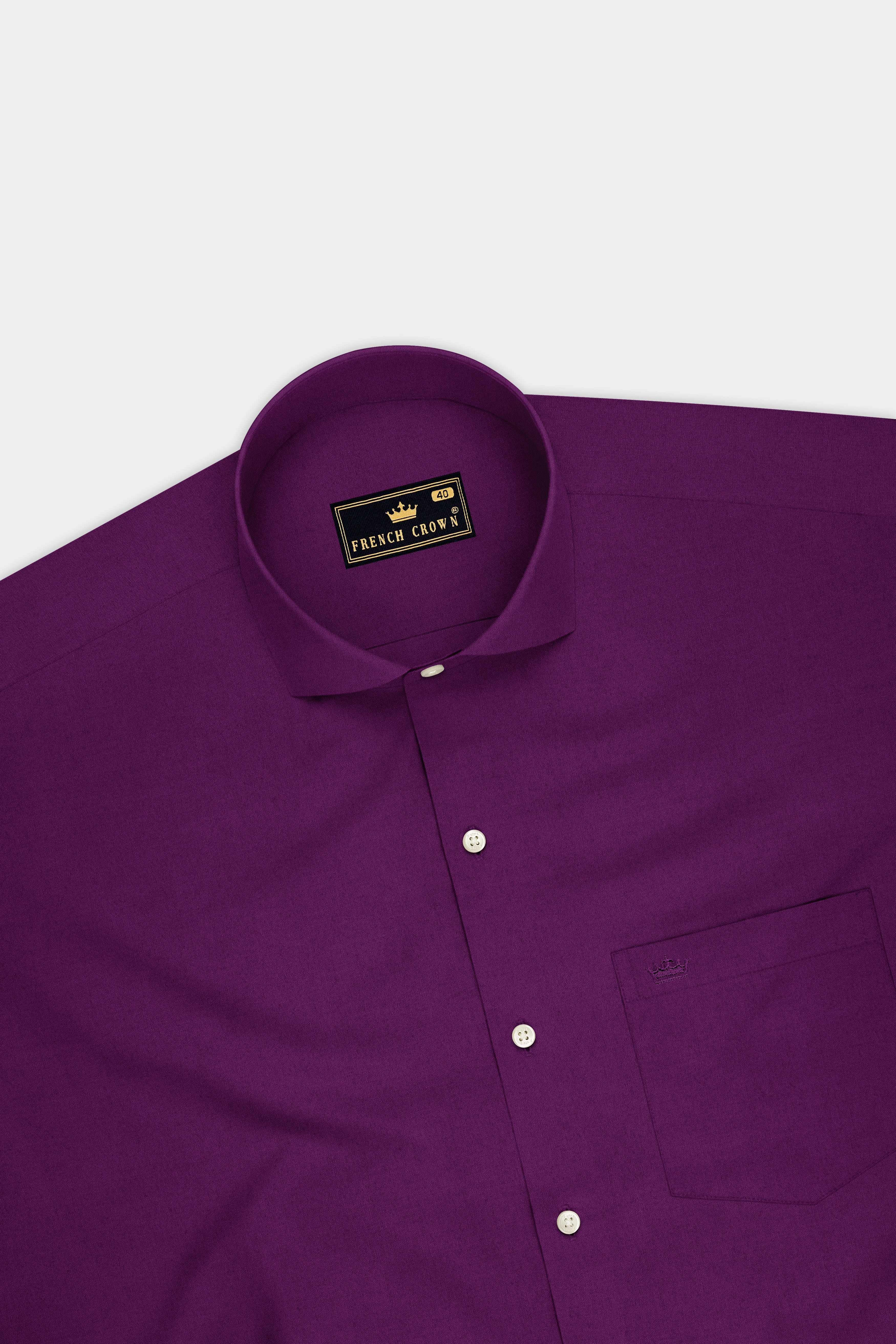 Imperium-Palatinate Purple Premium Giza Cotton Cut Away Collar Dress Shirt