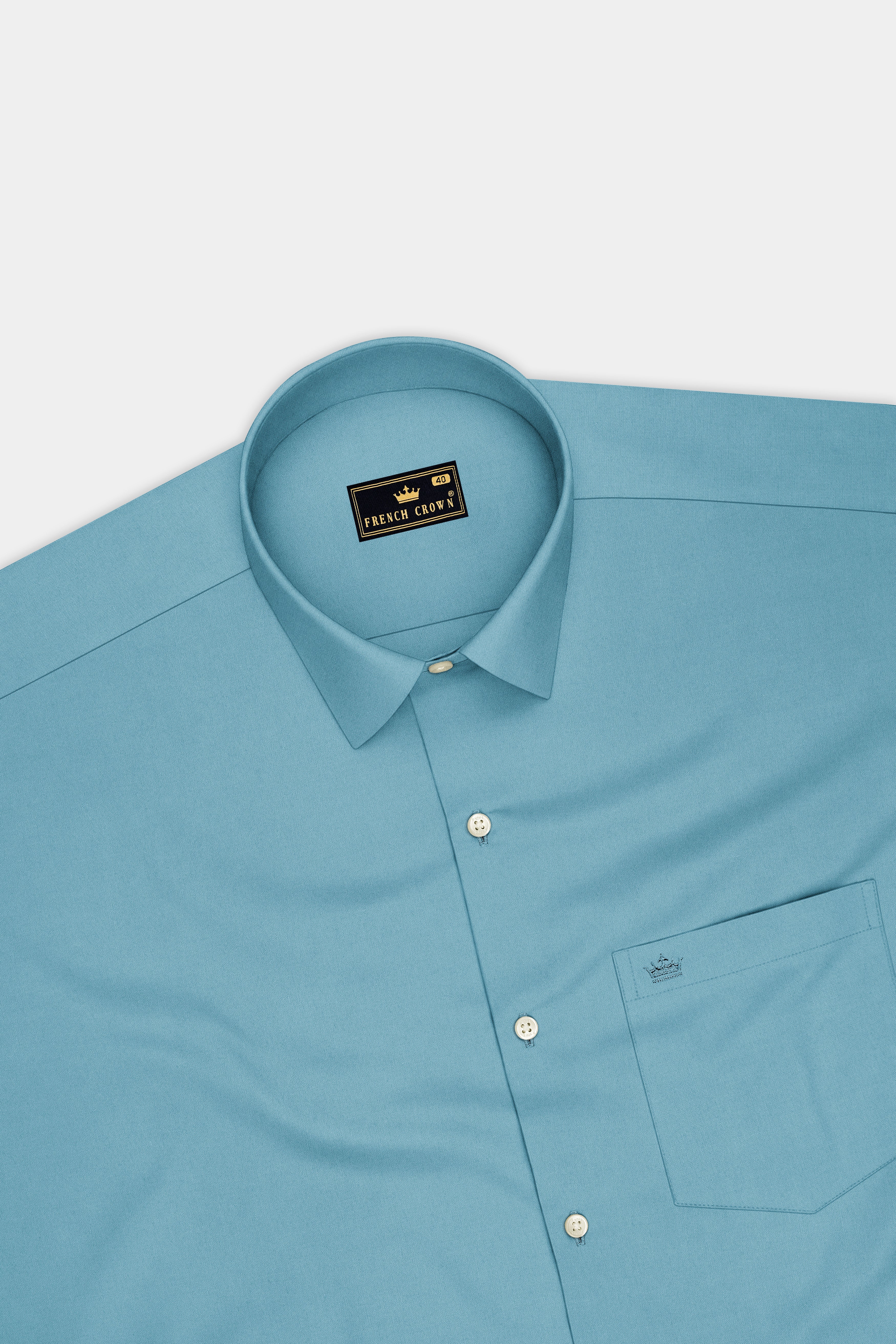 Celestia-Glacier Blue Premium Giza Cotton Dress Shirt