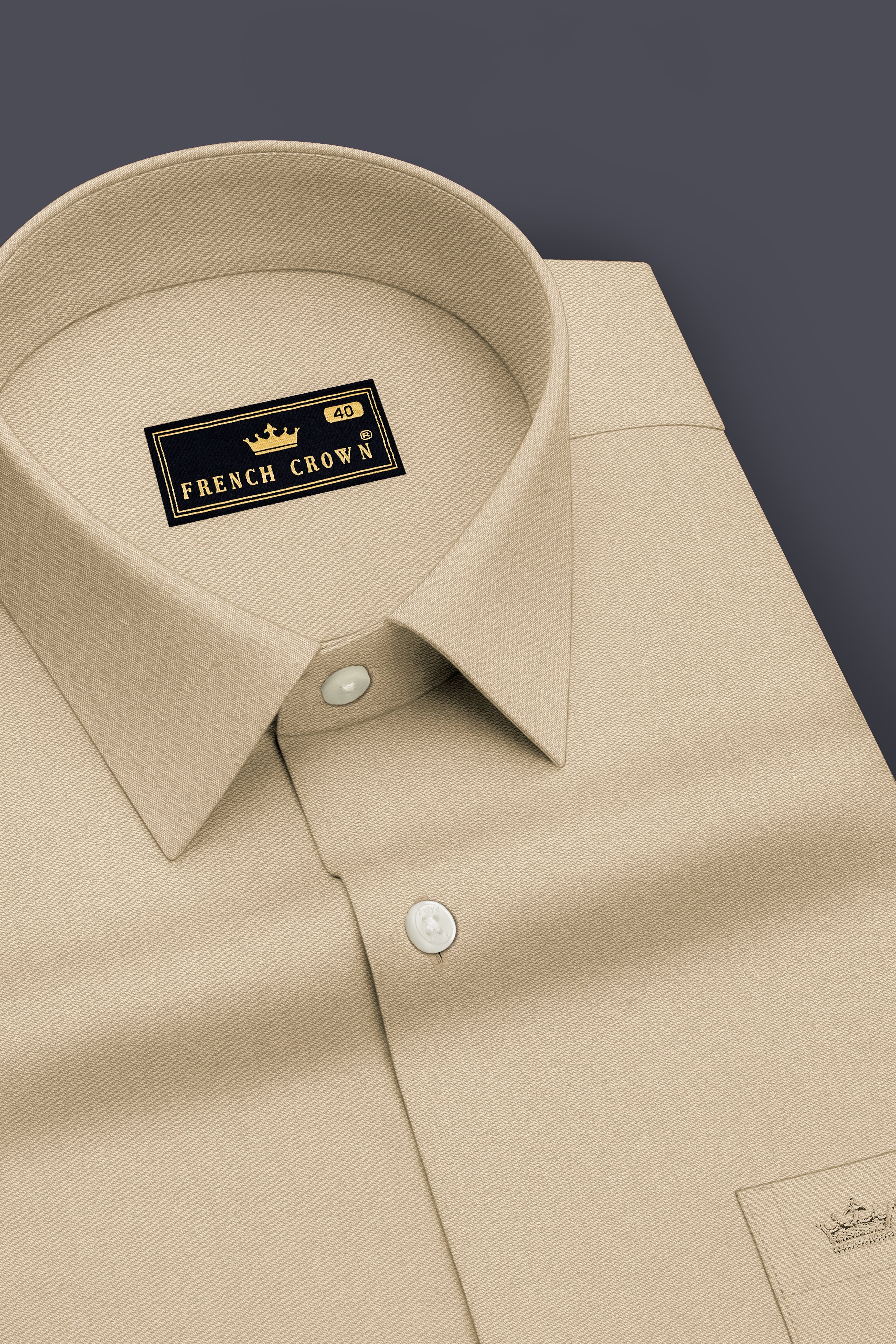 Aurelis-Pavlova Brown Premium Giza Cotton Dress Shirt