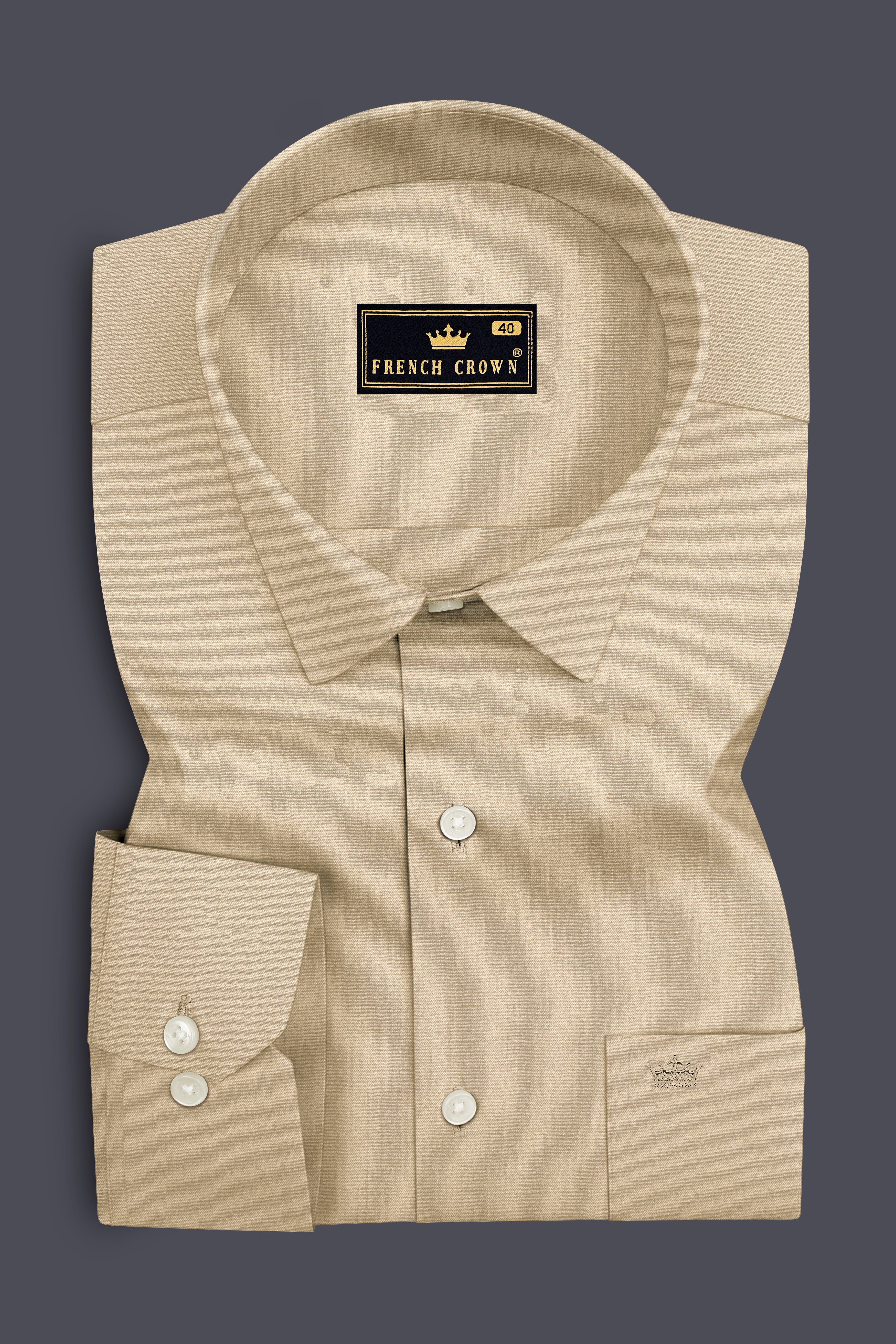Aurelis-Pavlova Brown Premium Giza Cotton Dress Shirt