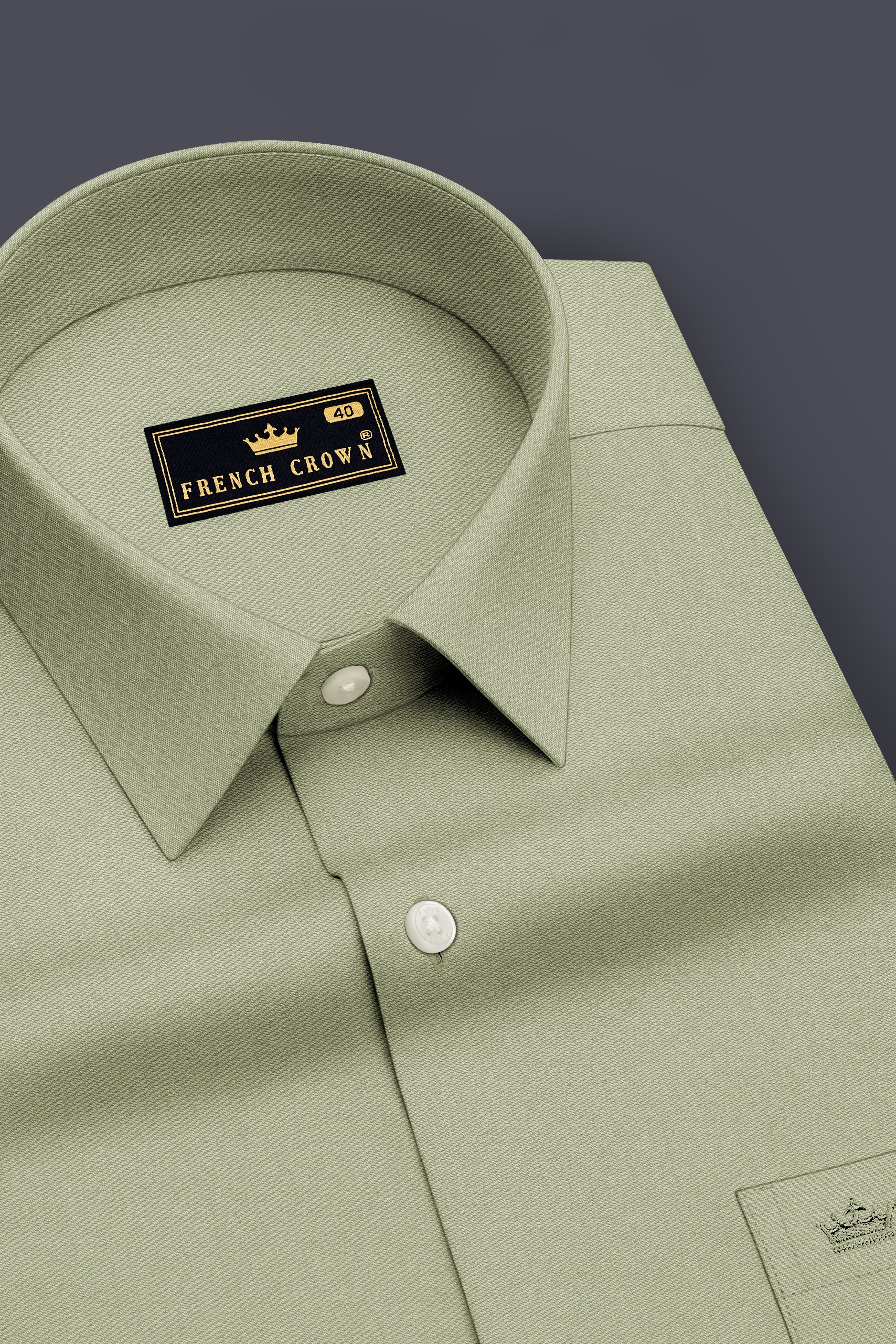 Verdure-Locust Green Premium Giza Cotton Dress Shirt