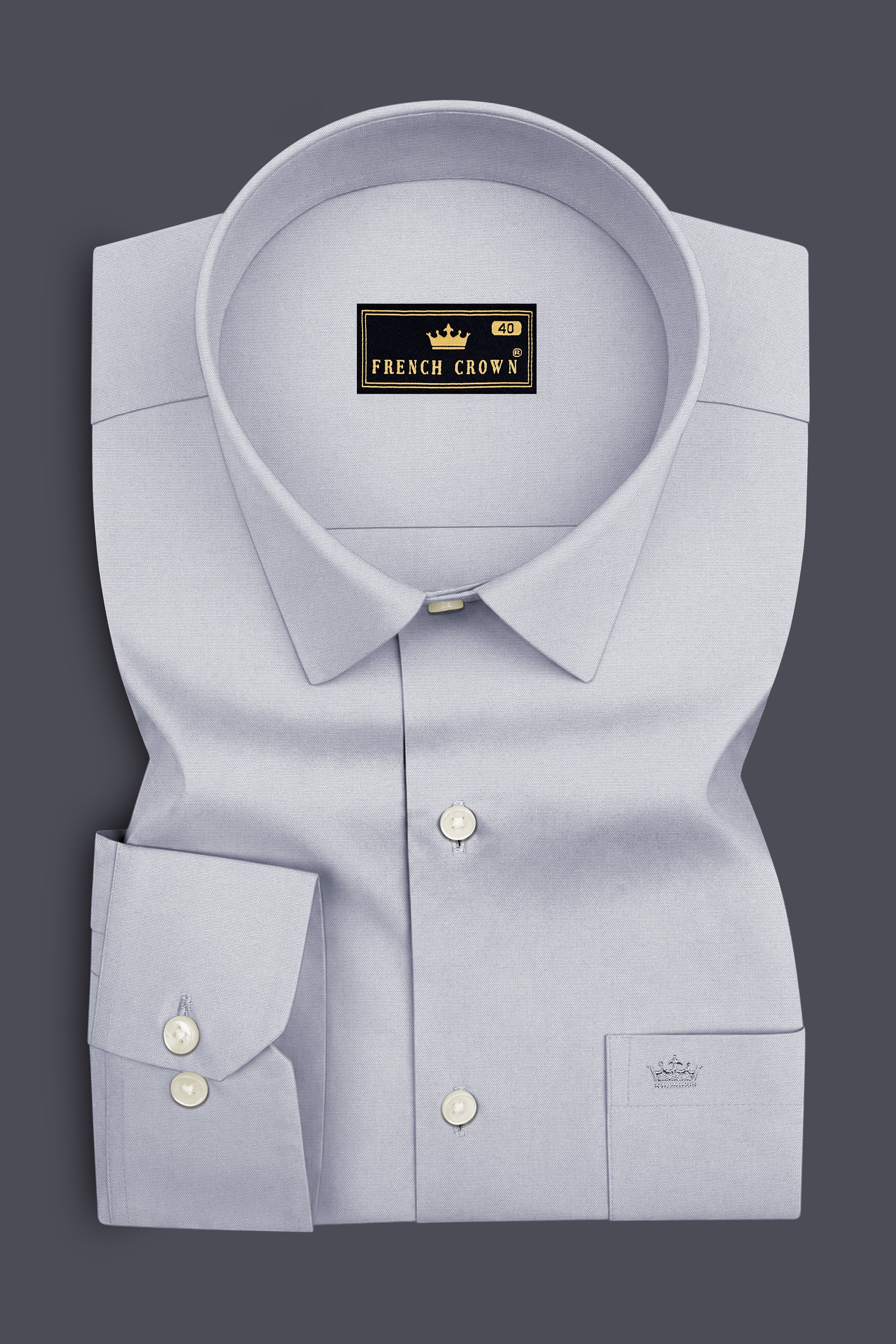 Drift-Heather Gray Premium Giza Cotton Dress Shirt