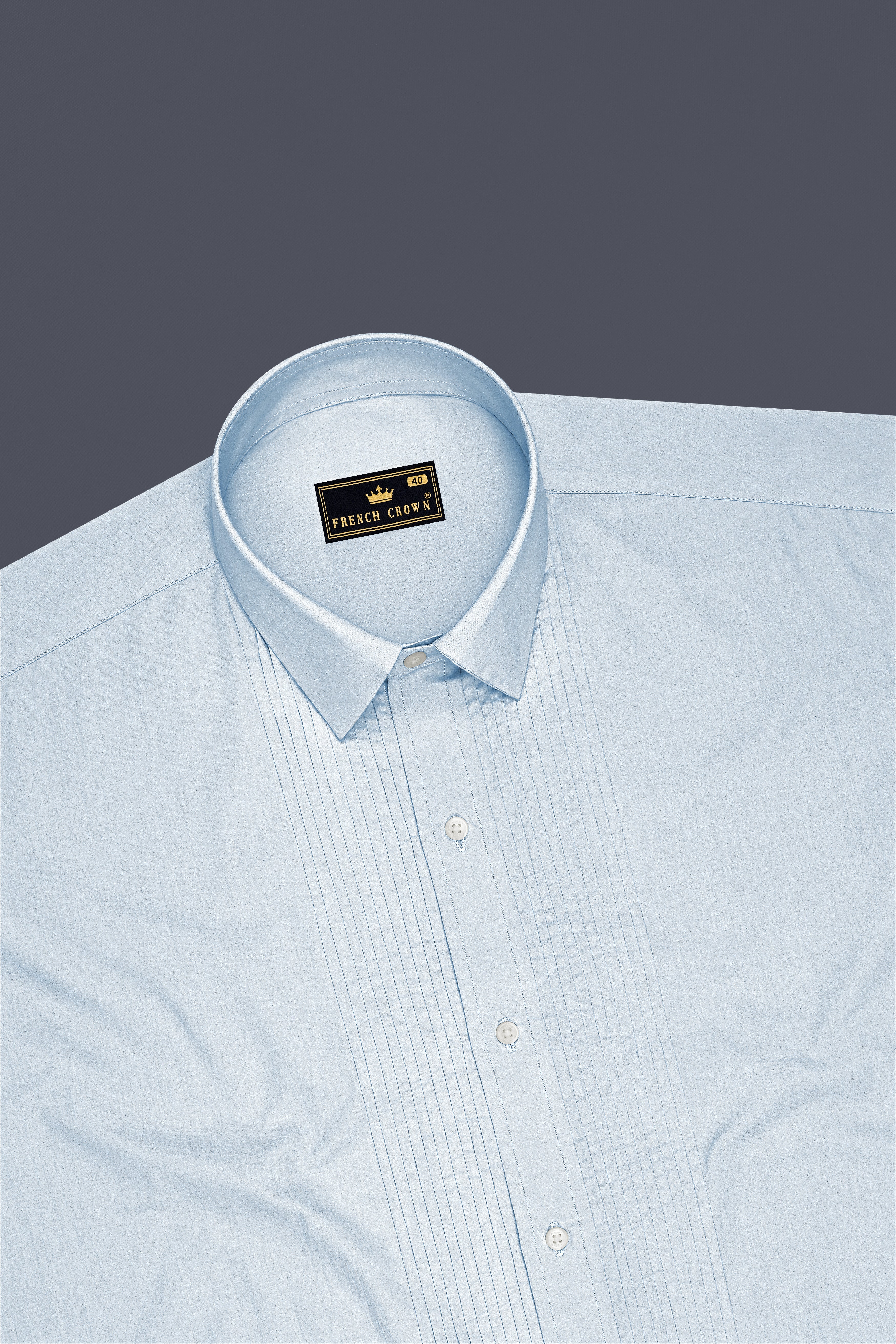 Maris-Tropical Blue Premium Giza Cotton Tuxedo Dress Shirt
