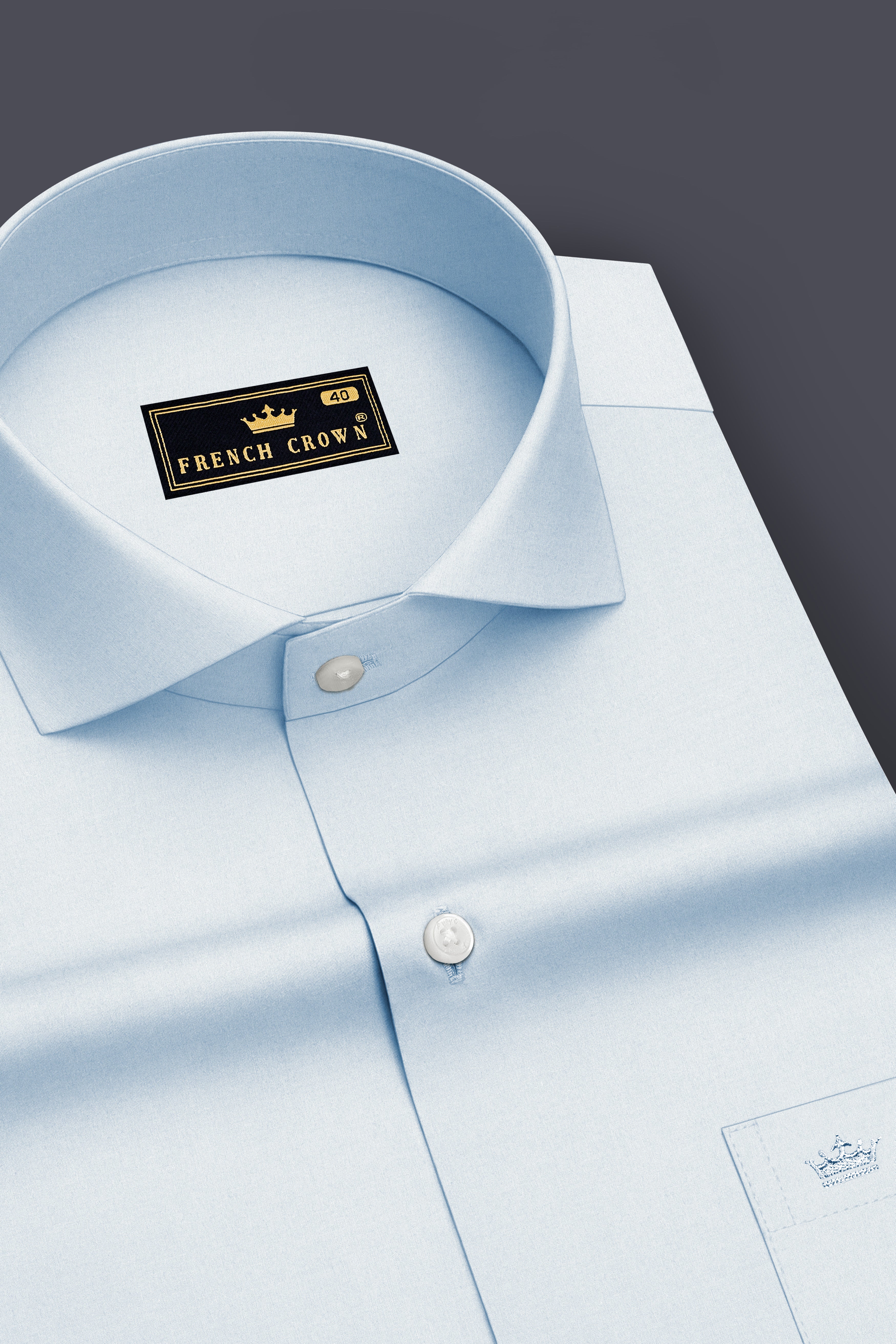 Maris-Tropical Blue Premium Giza Cotton Cut Away Collar Dress Shirt