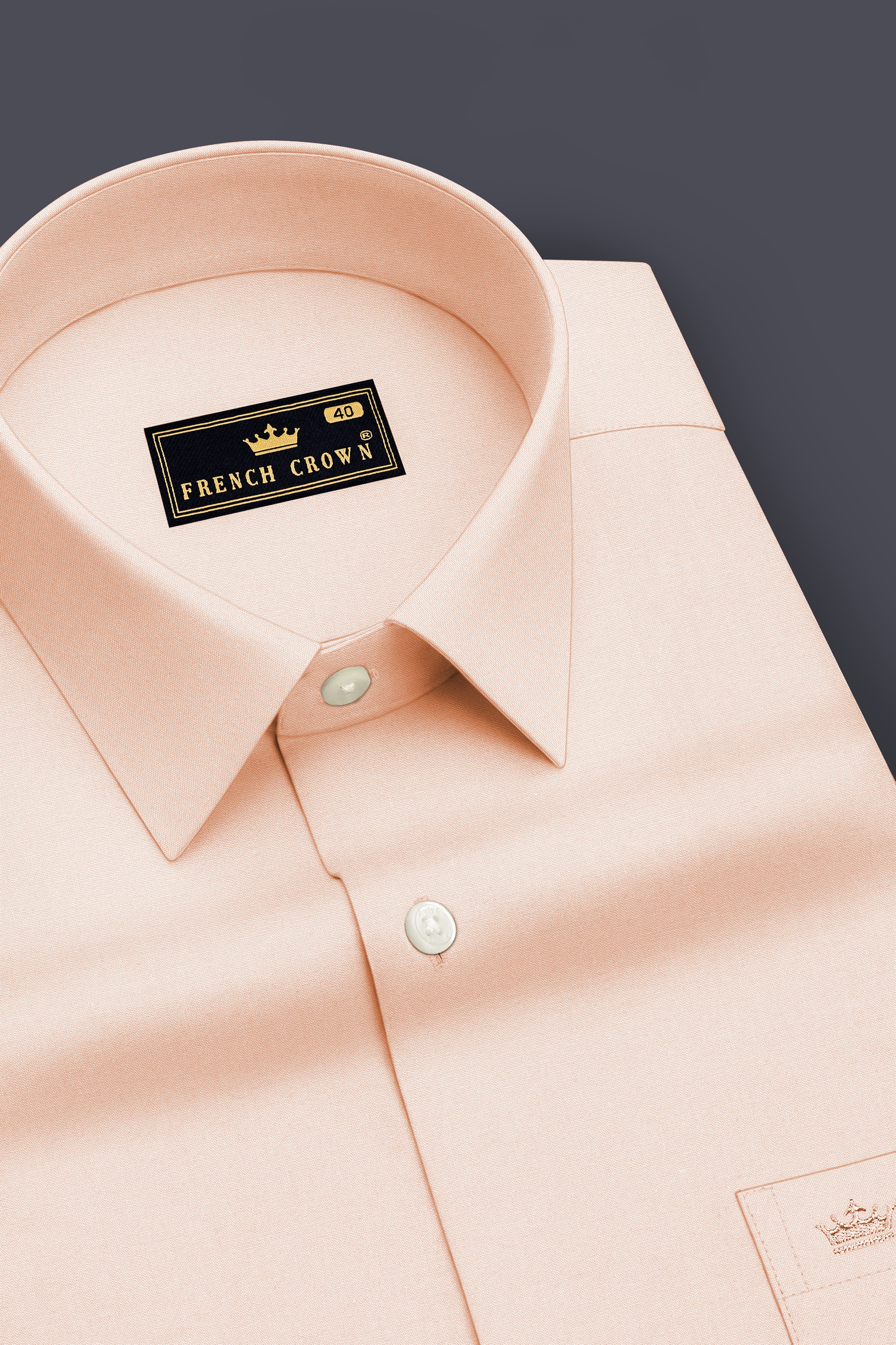 Blushen-Bonny Peach Premium Giza Cotton Dress Shirt
