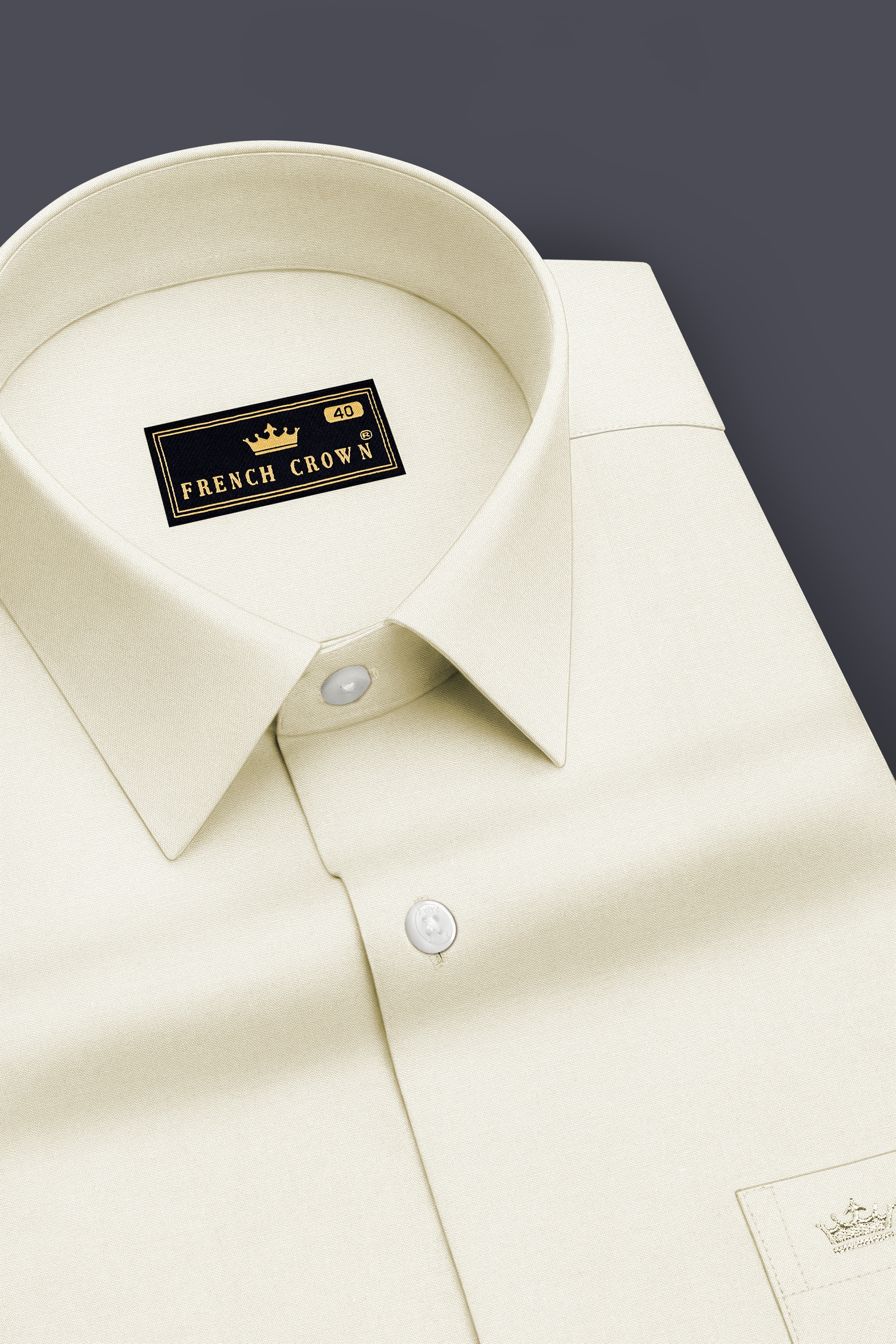 Nivalis-Merink Off White Premium Giza Cotton Dress Shirt