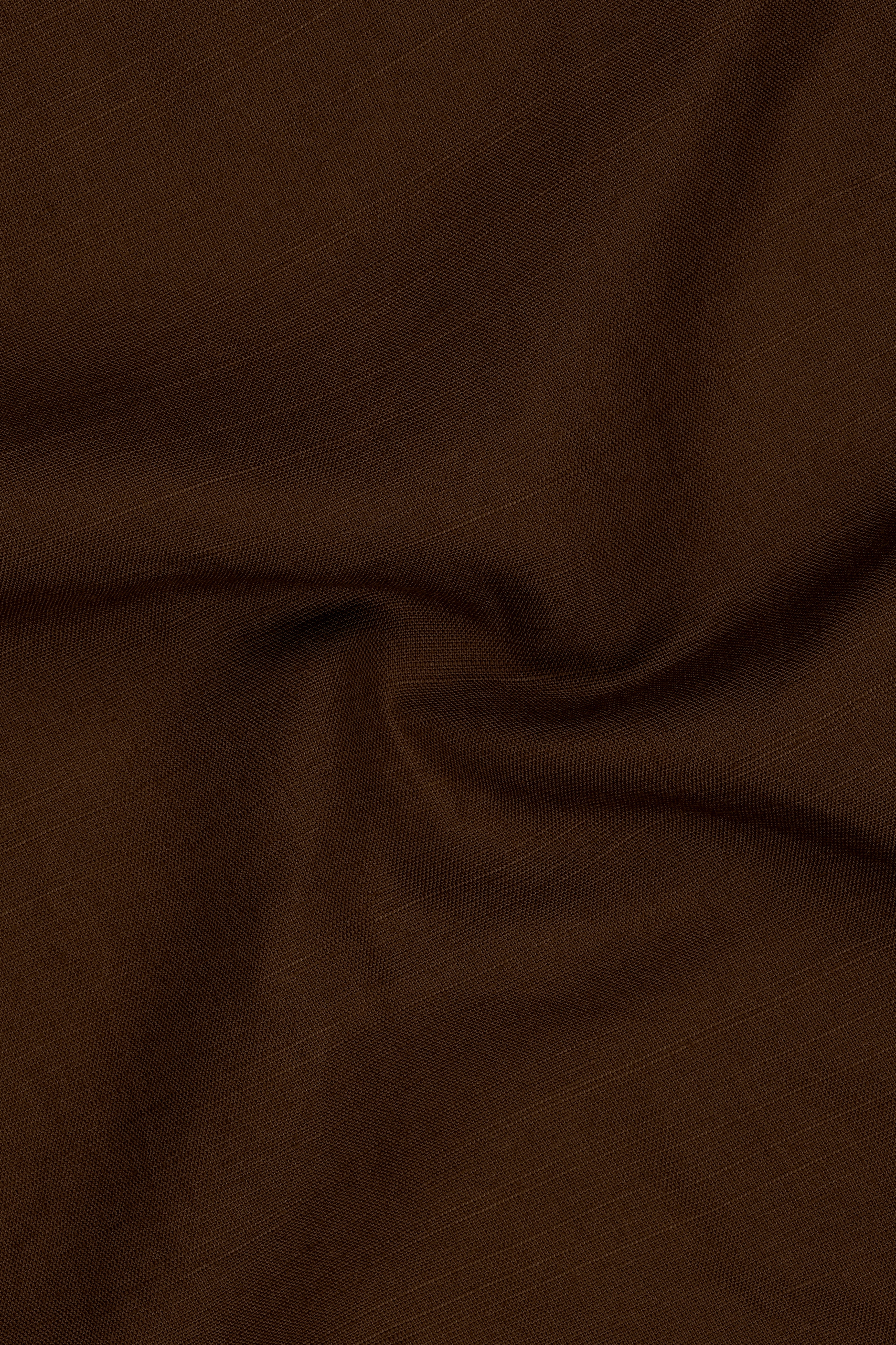 Terrene-Clinker Brown Linen-Cotton Blend Dress Shirt