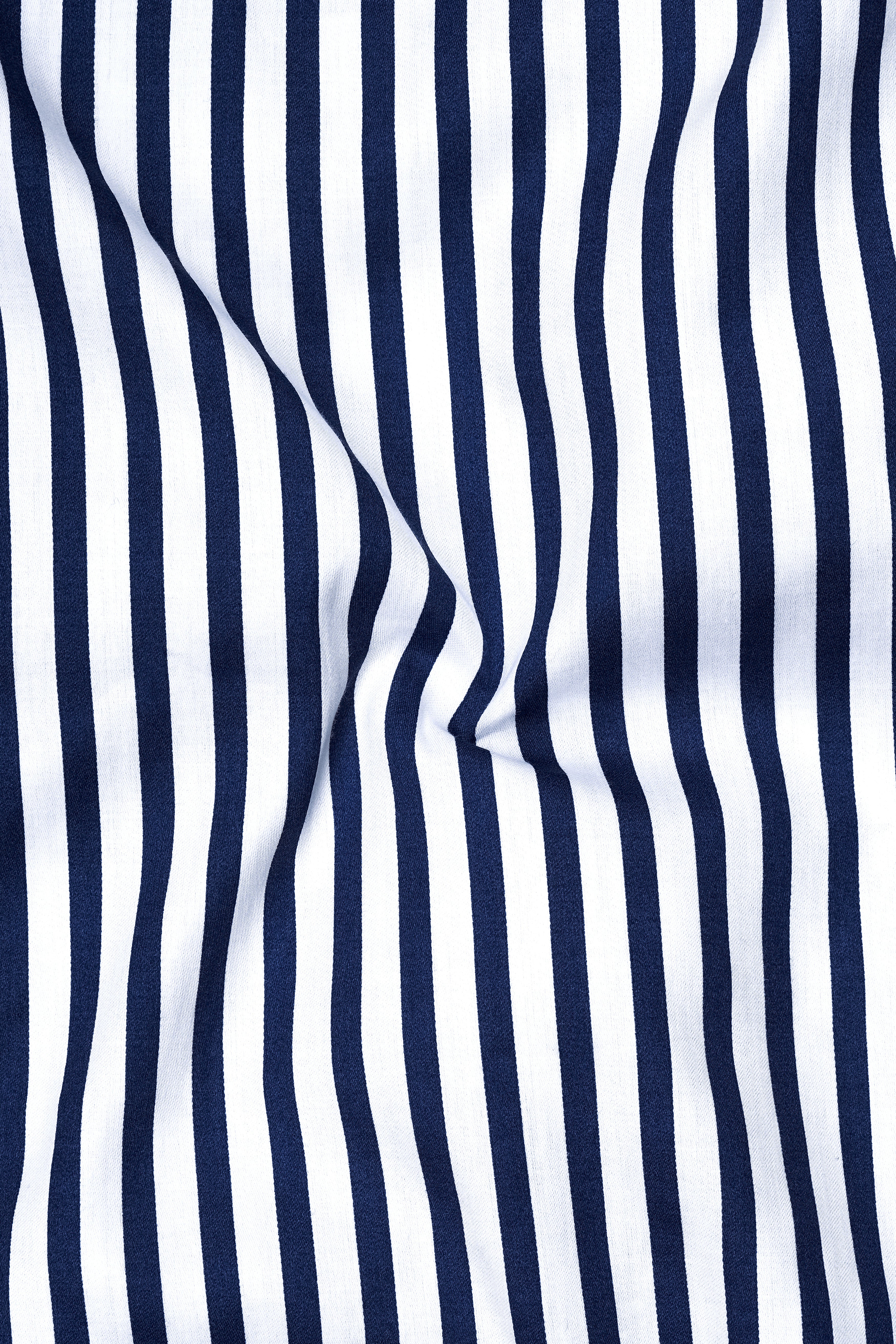 Cerulean-Lapis Blue And Bright White Candy Striped Subtle Sheen Super Soft Premium Cotton Dress Shirt