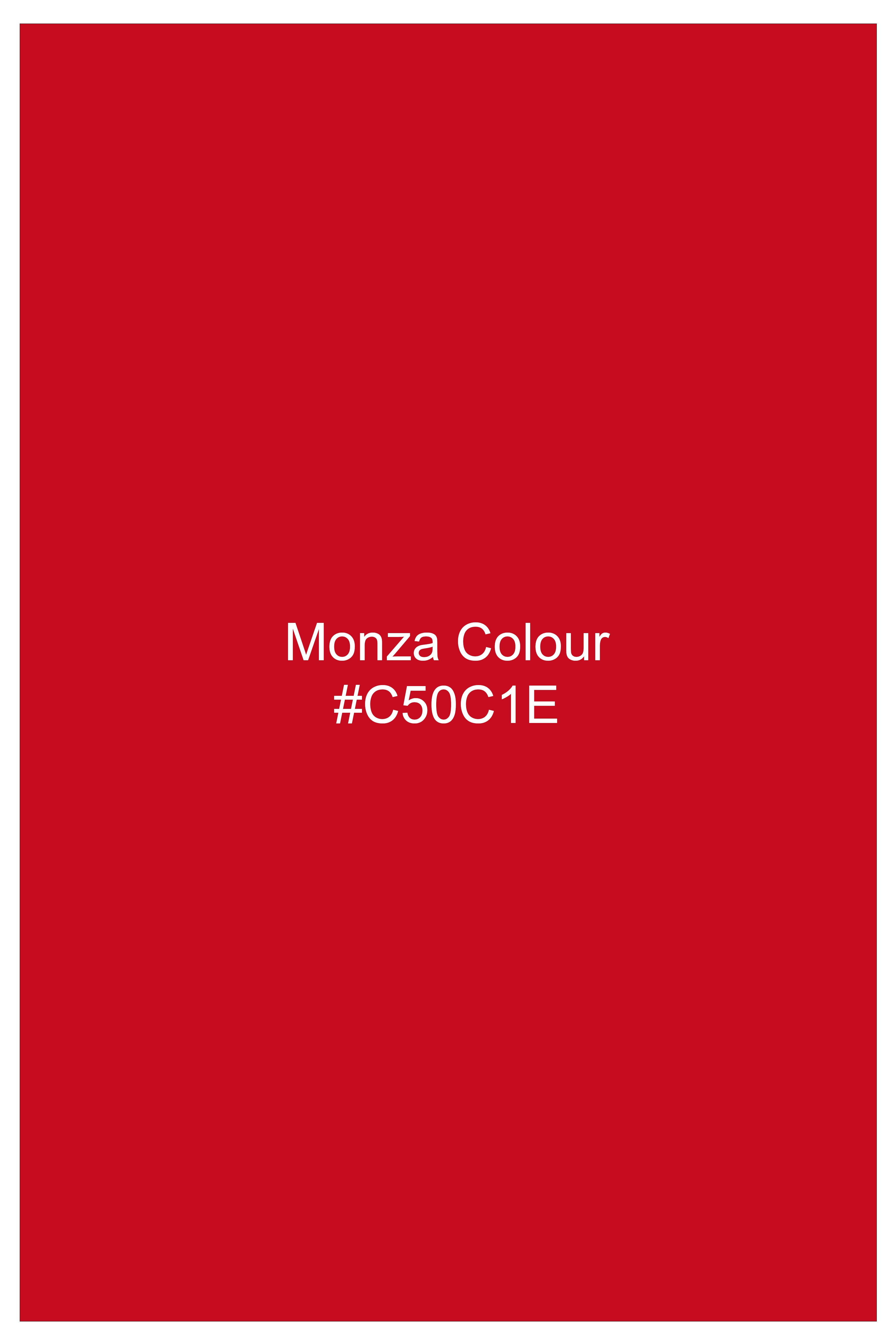 Firenze-Monza Red Micro Polka Dots Subtle Sheen Super Soft Premium Cotton White Cuff Collar Dress Shirt