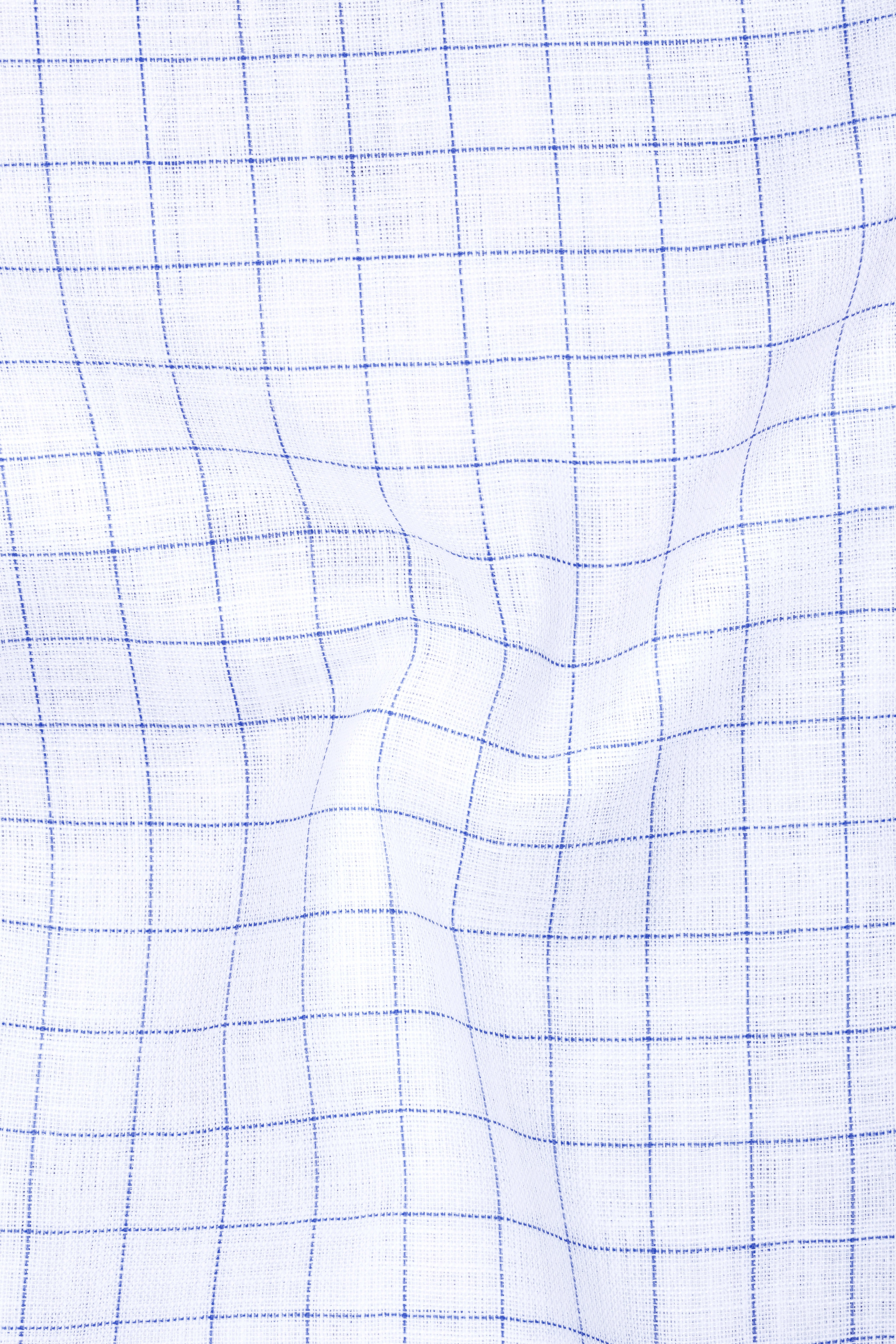 Sartori-Bright White And Waikawa Windowpane Luxurious Linen Button Down Dress Shirt