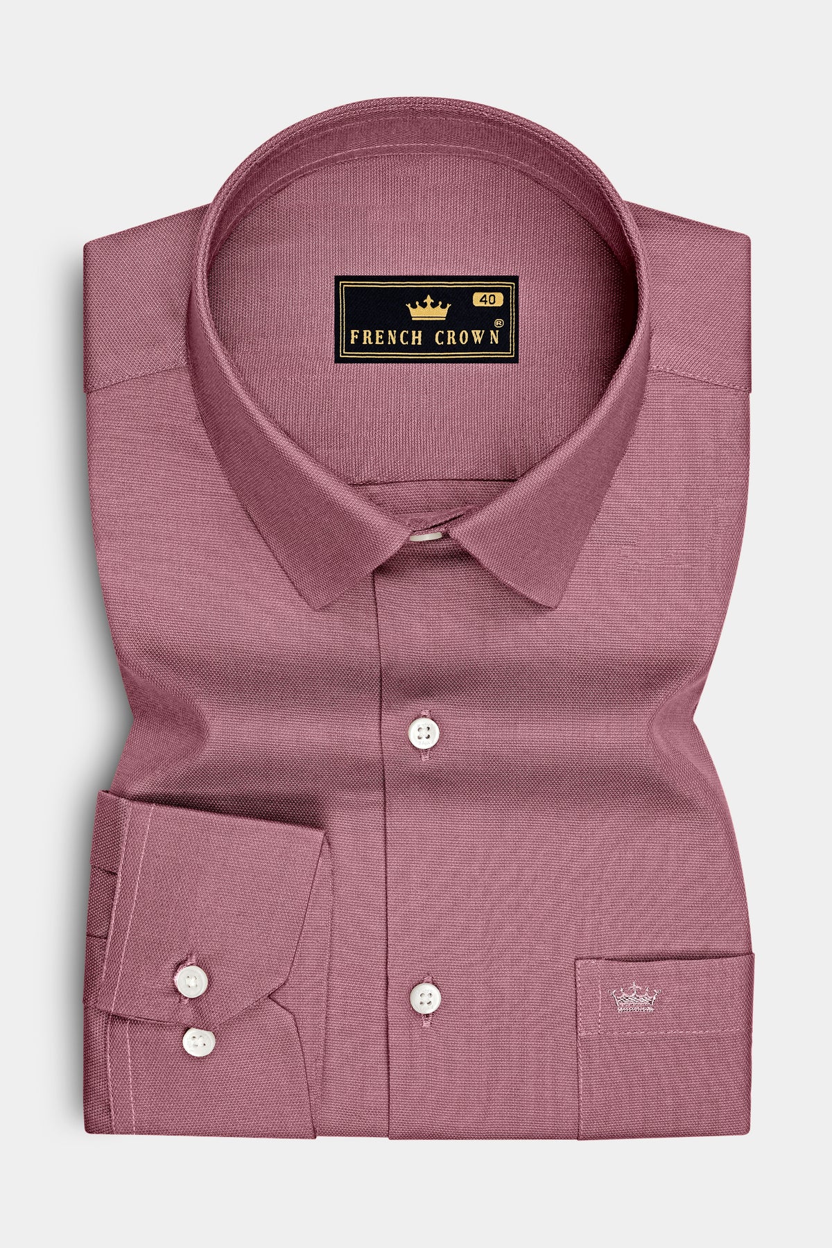 Roselle-Turkish Pink Dobby Textured Premium Giza Cotton Dress Shirt