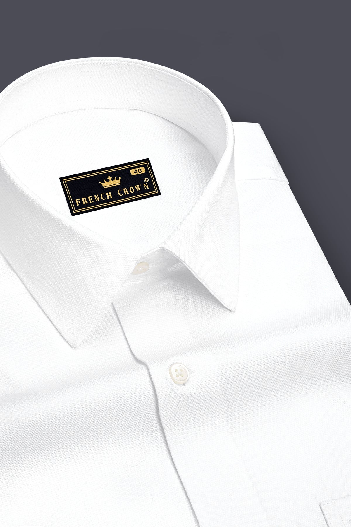 Alba-Bright white Dobby Textured Premium Giza Cotton Dress Shirt