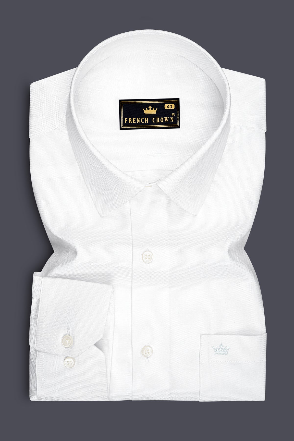 Alba-Bright white Dobby Textured Premium Giza Cotton Dress Shirt