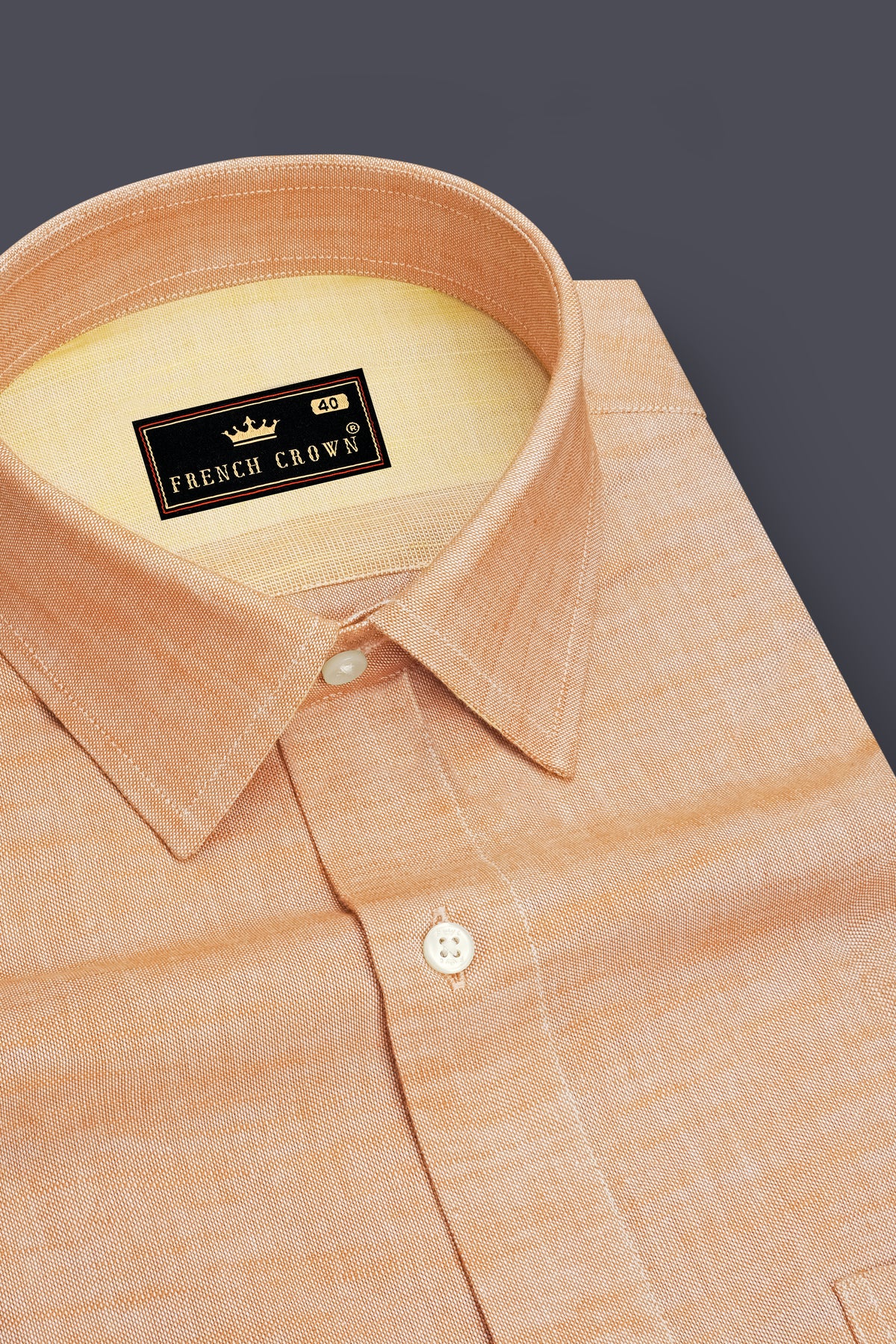 Mosaic-Tumbleweed Orange And Koi Blue Color Block Printed Jacquard Textured Premium Cotton Casual Shirt