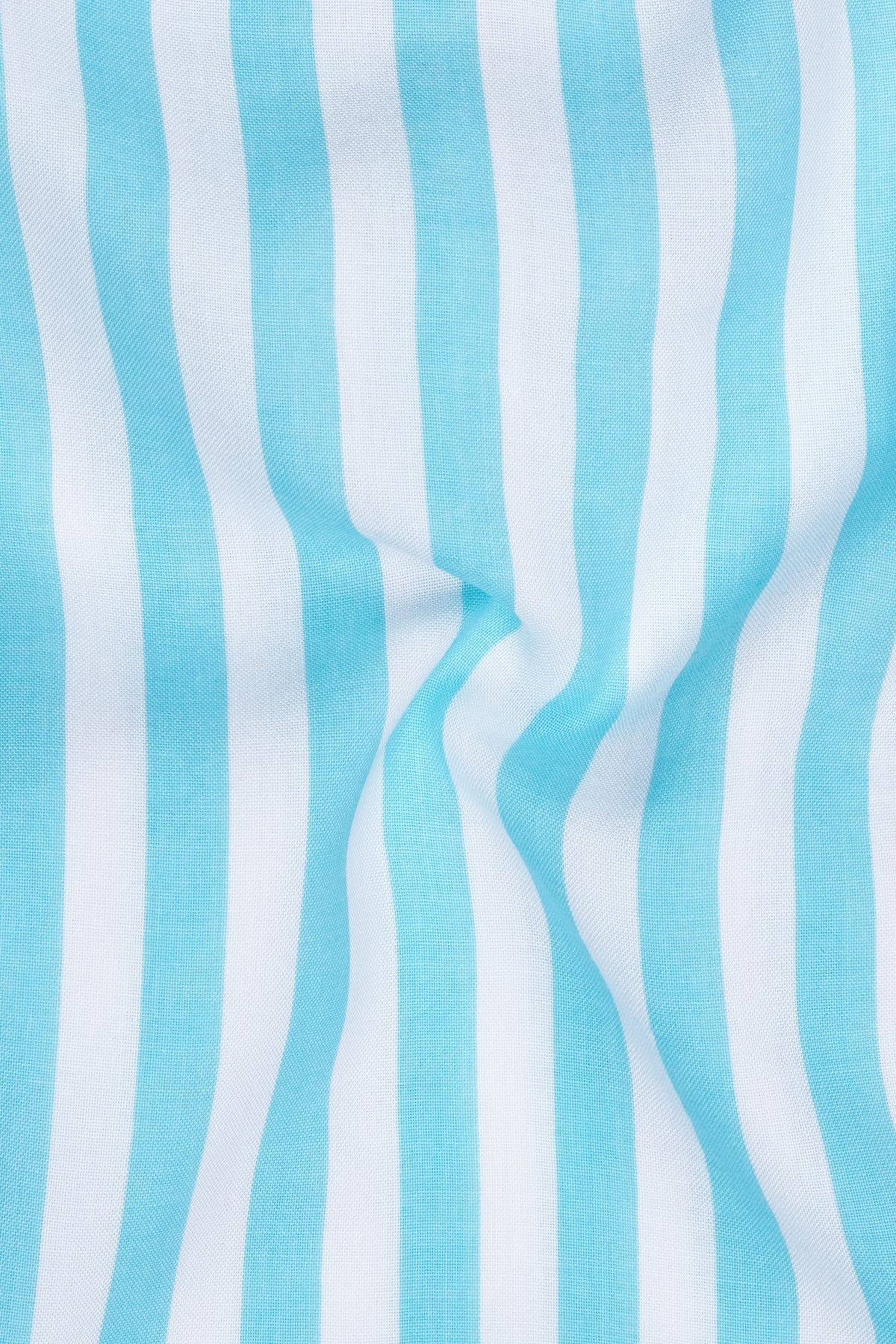 Celestine-Aquamarine Blue And Bright White Candy Striped Super Soft Tencel Dress Shirt
