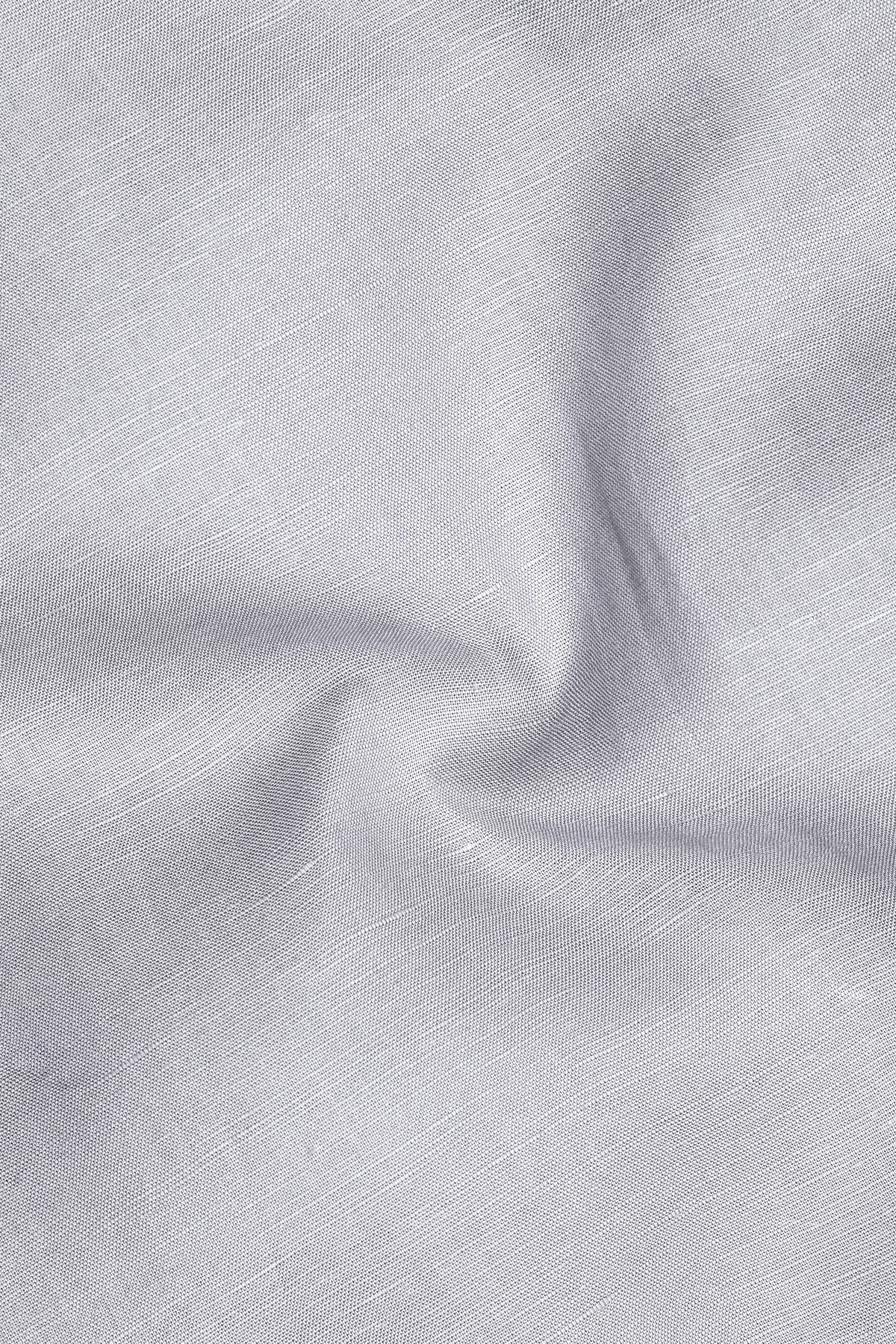 Nordic-Oslo Gray Luxerious Linen Designer Casual Shirt