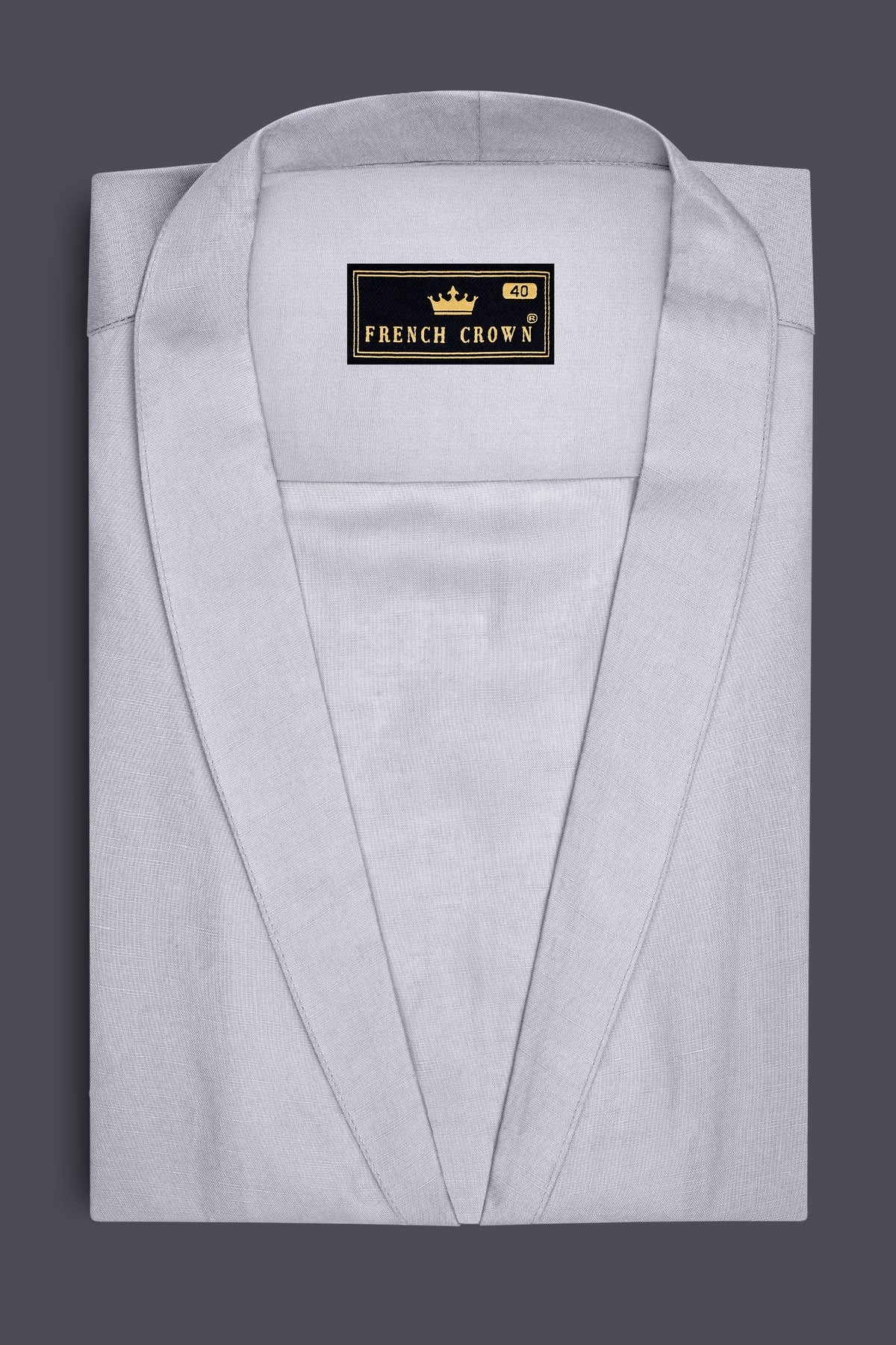 Nordic-Oslo Gray Luxerious Linen Designer Casual Shirt