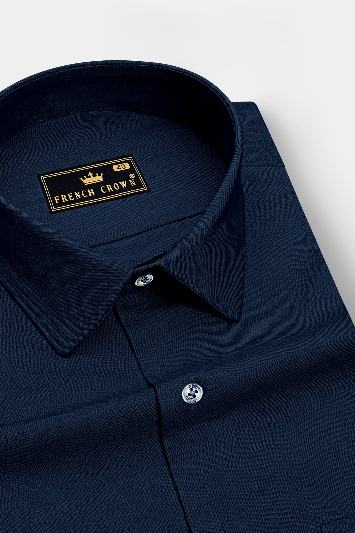 Sorelle-Alice Blue Luxurious Linen Dress Shirt