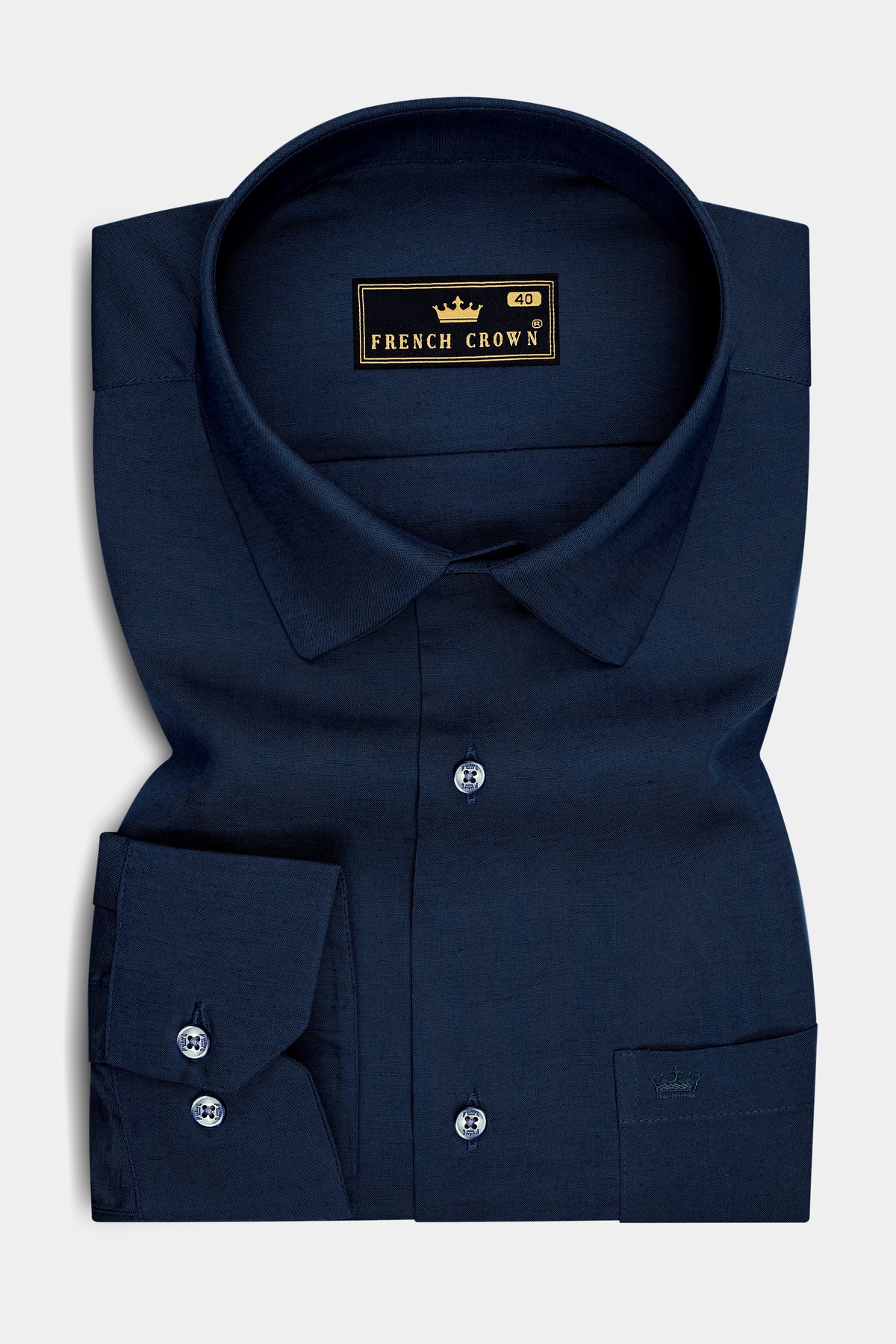 Sorelle-Alice Blue Luxurious Linen Dress Shirt