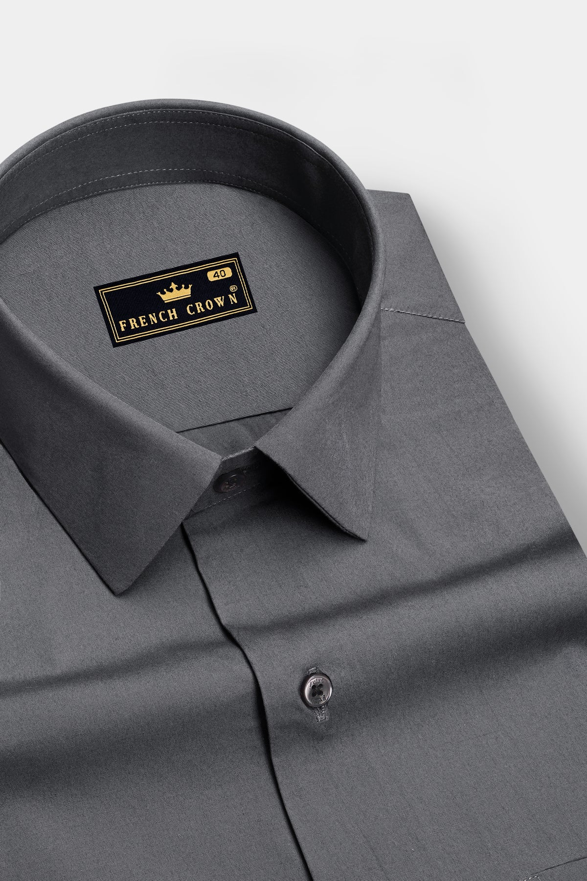 Aureon-Chicago Gray Premium Giza Cotton Dress Shirt