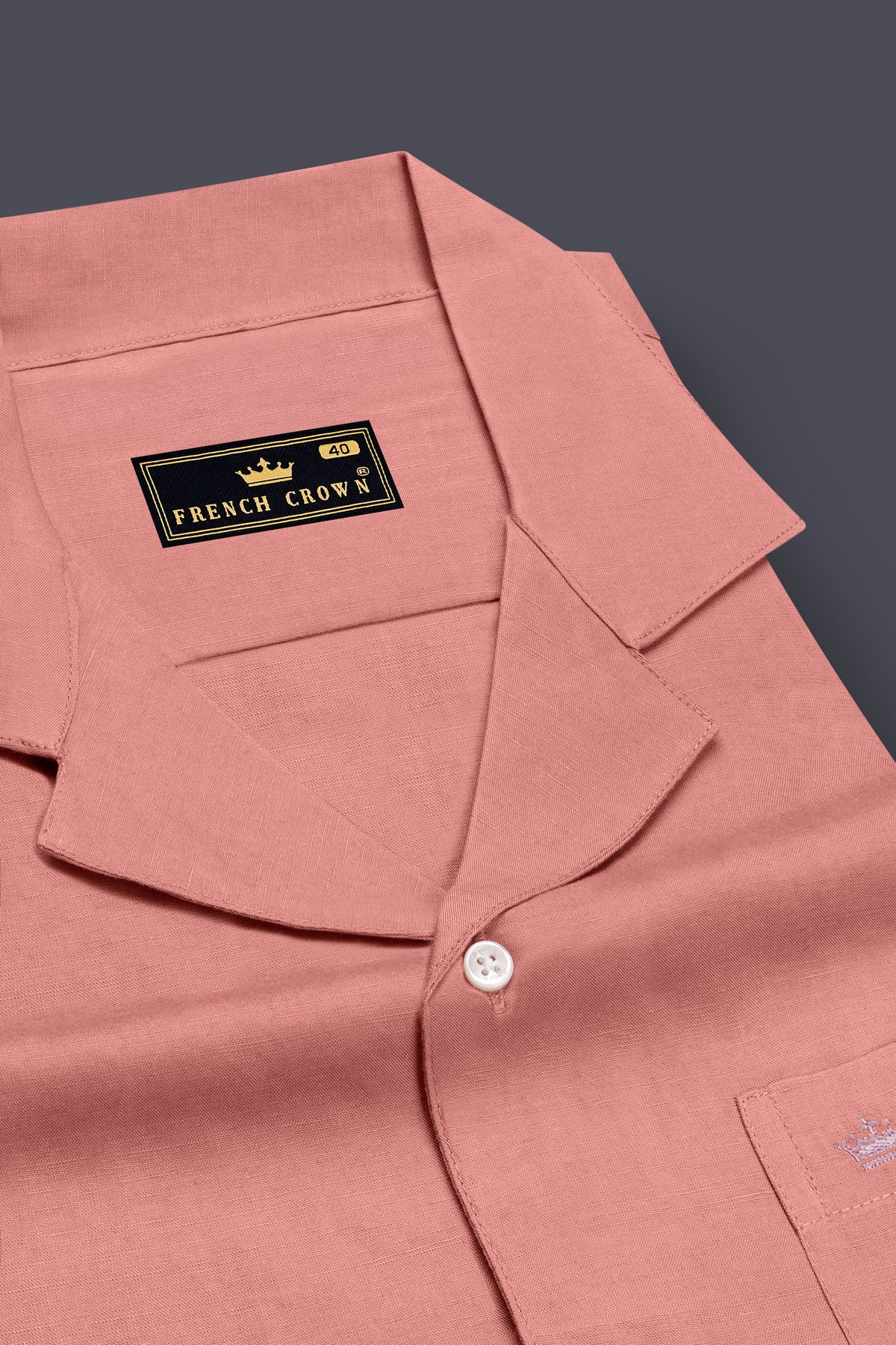 Elaris-Sea Pink Luxurious Linen Casual Shirt