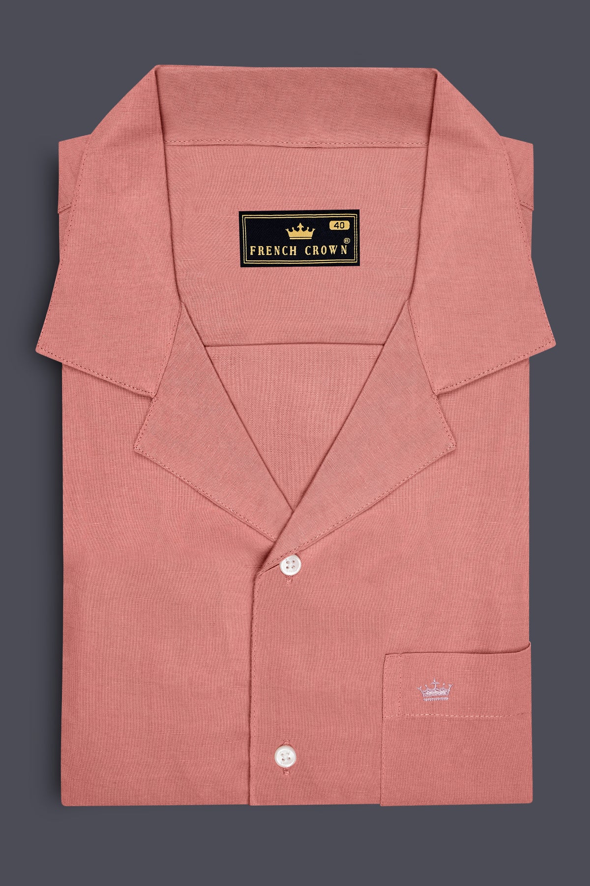 Elaris-Sea Pink Luxurious Linen Casual Shirt
