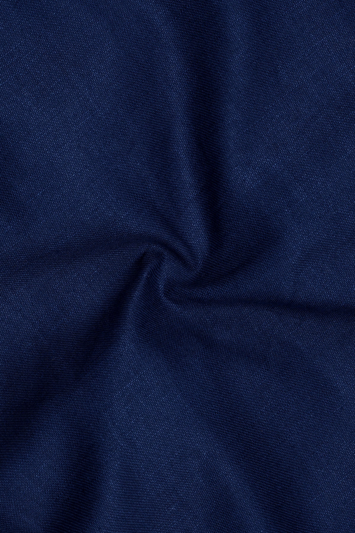 Zephyr-Vulcan Blue Luxurious Linen Mandarin Casual Shirt