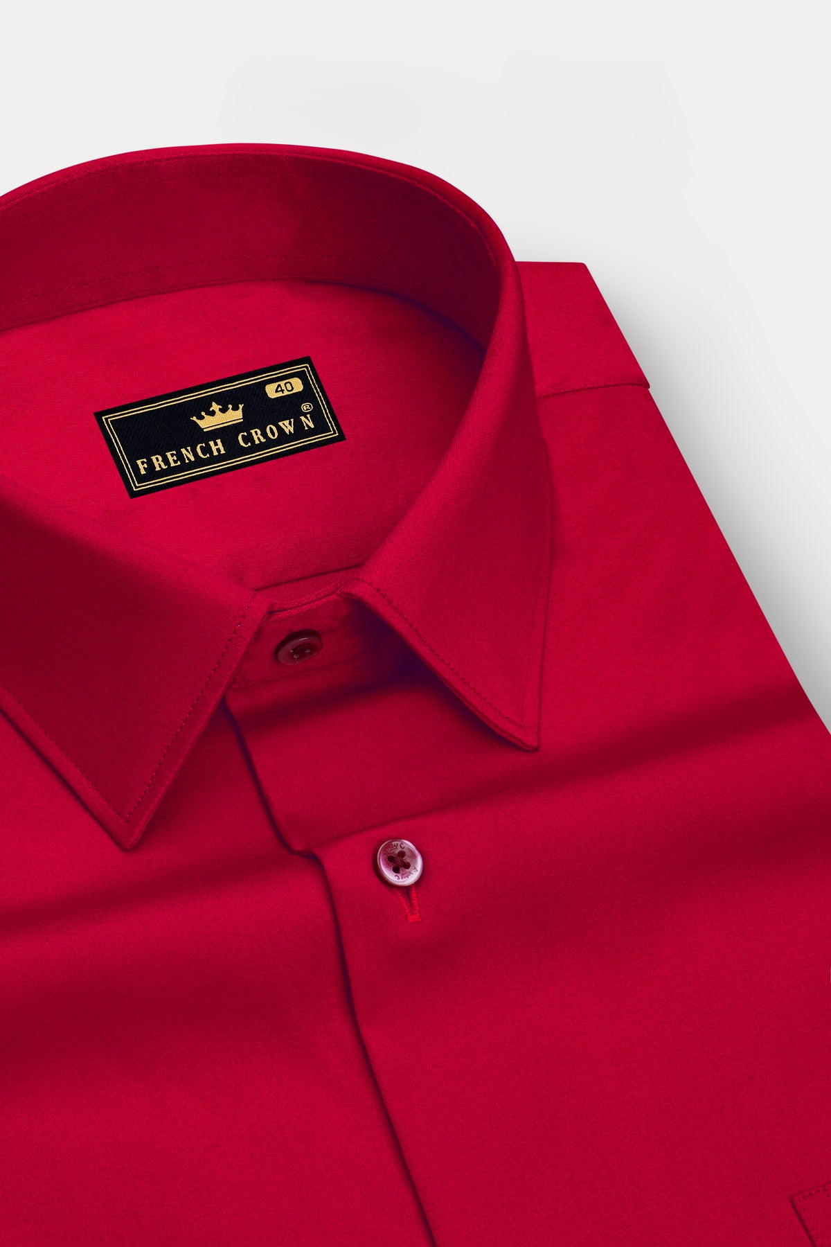 Ember-Shiraz Red Subtle Sheen Super Soft Premium Cotton Dress Shirt