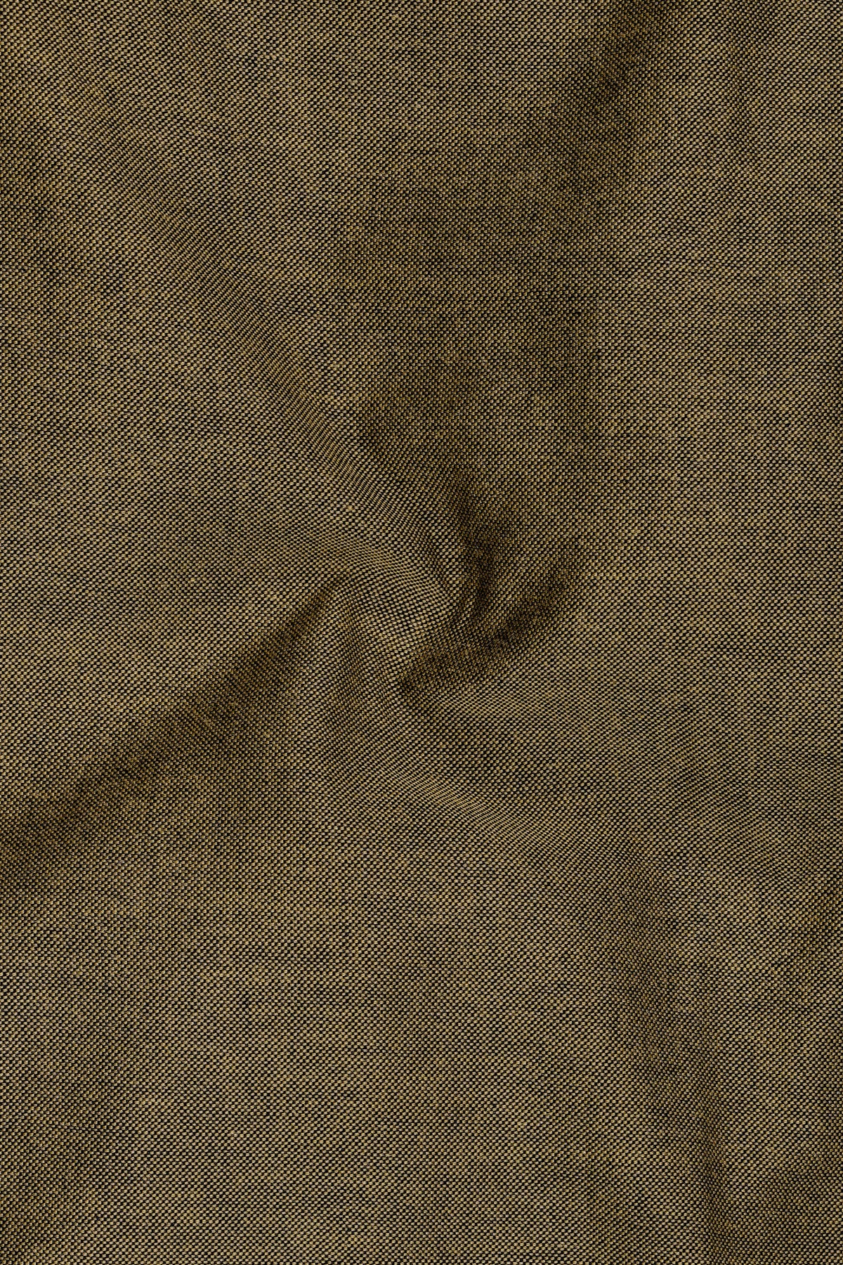 Terros-Hemlock Brown Textured Oxford Premium Cotton Mandarin Casual Shirt