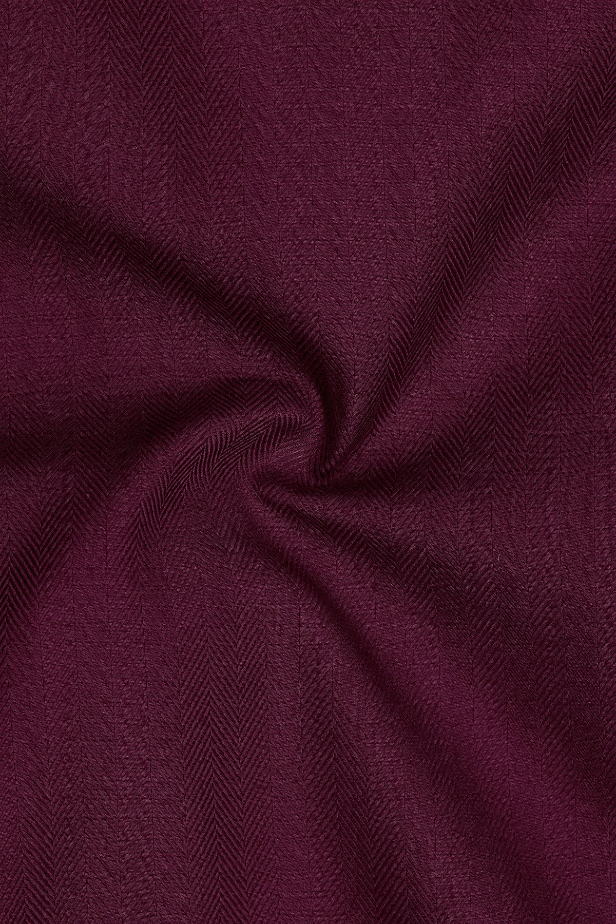 Regent-Barossa Maroon Herringbone Textured Premium Cotton Dress Shirt