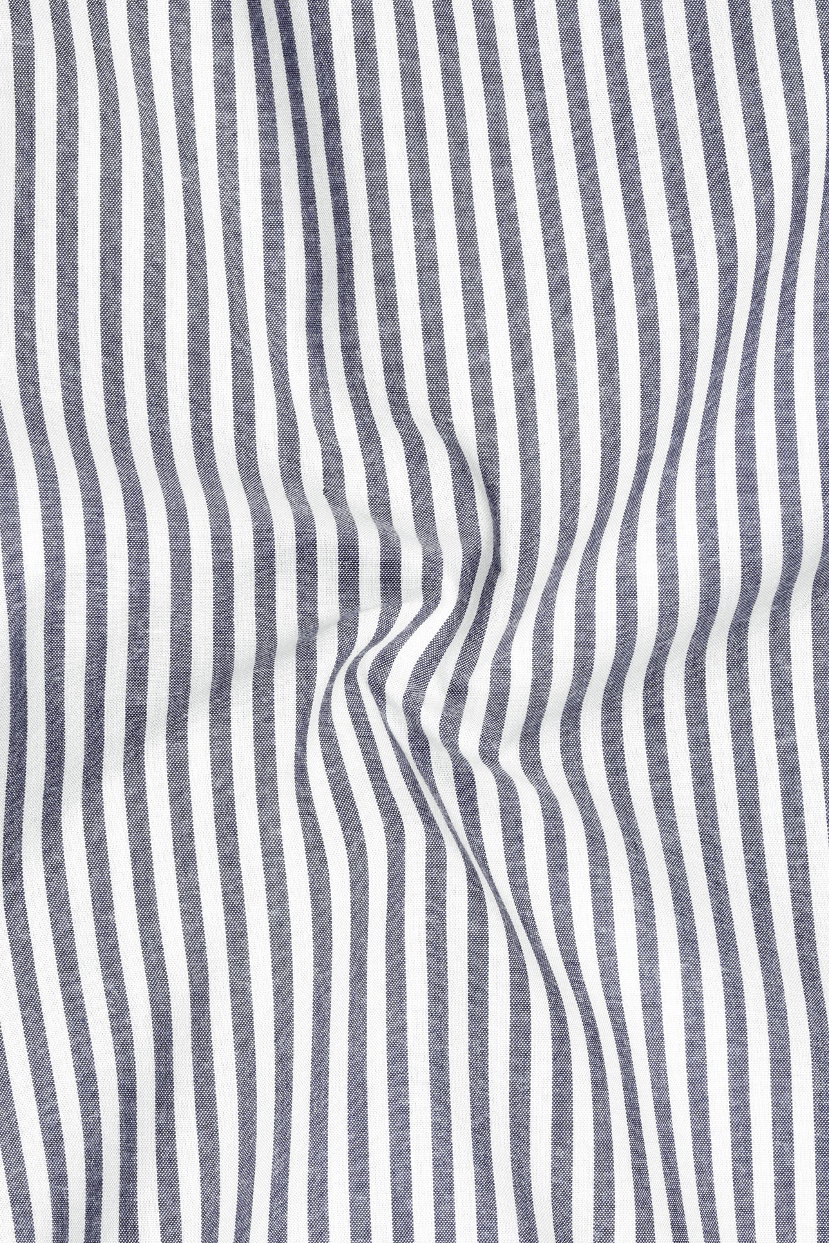 Majestic-Mobster Gray And Bright White Narrow Striped Poplin Giza Cotton Dress Shirt