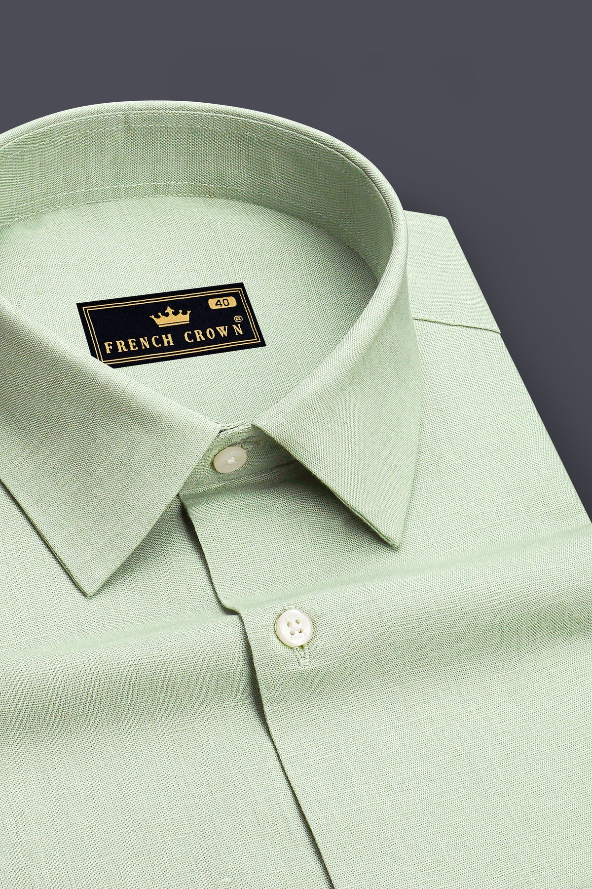 Sage-Tasman Green Luxurious Linen Dress Shirt