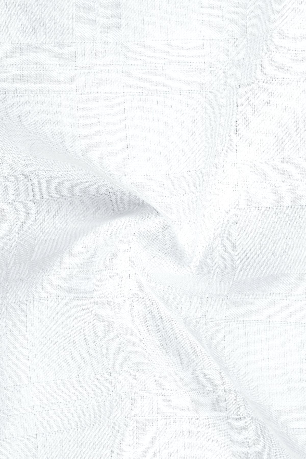 Monarch-Bright White Jacquard Windowpane Textured Premium Cotton Dress Shirt