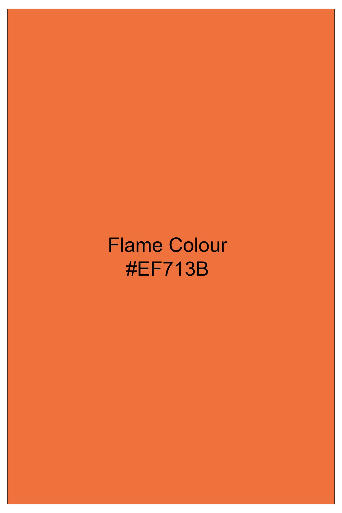 Tangerine-Flame Orange Pure Luxurious Linen Dress Shirt