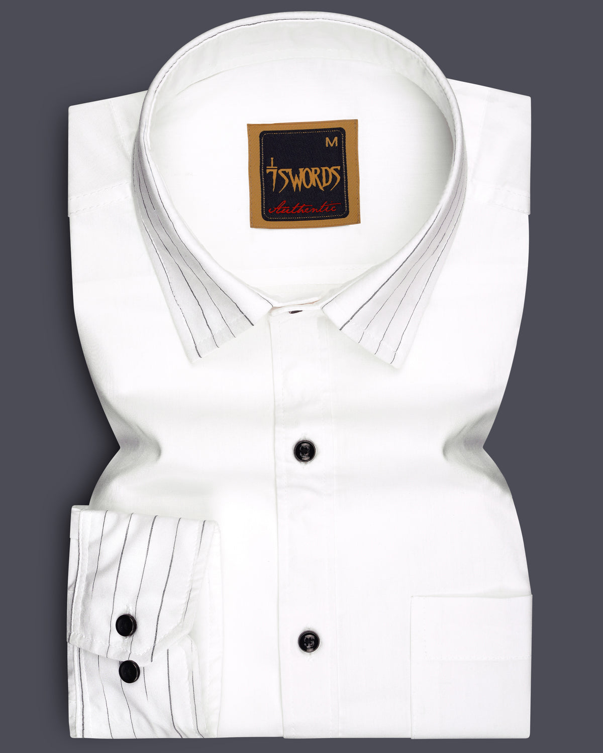 Verity-Bright White Poplin Giza Cotton Dress Shirt