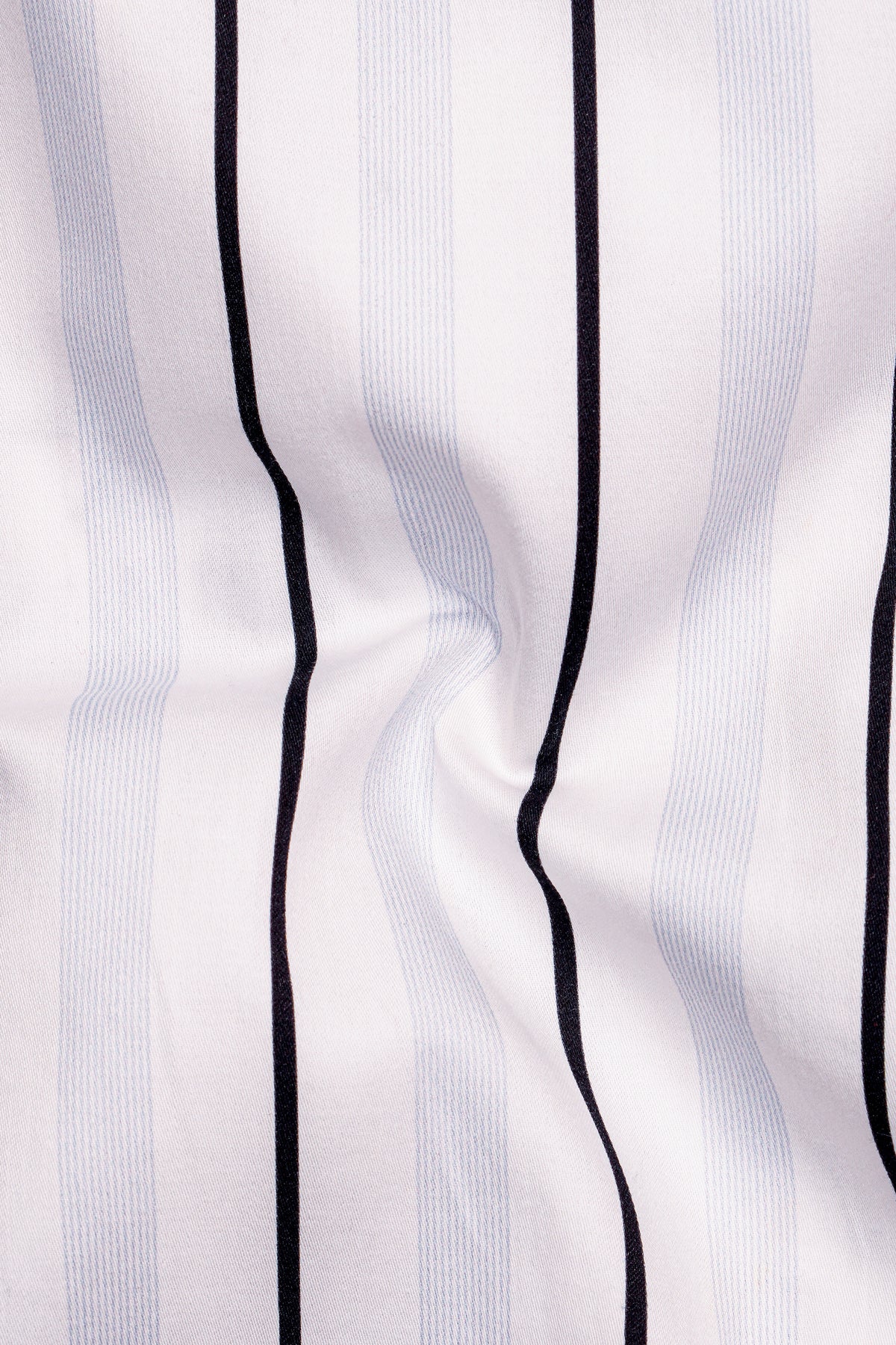 Echelon-Bright White And Jade Black Bold Vertical Striped Super Soft Premium Cotton Dress Shirt