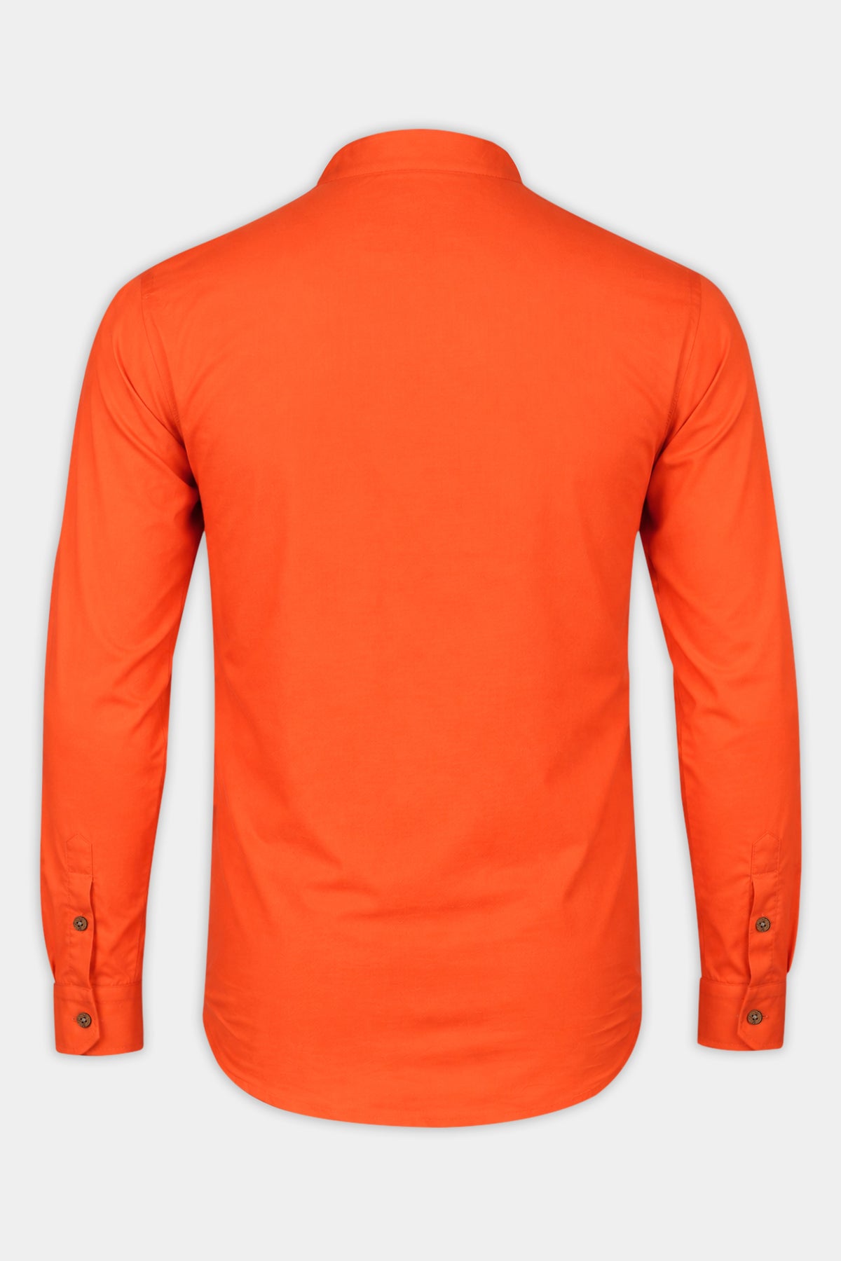 Ignite-Outrageous Orange Chambray Premium Cotton Designer Casual Shirt