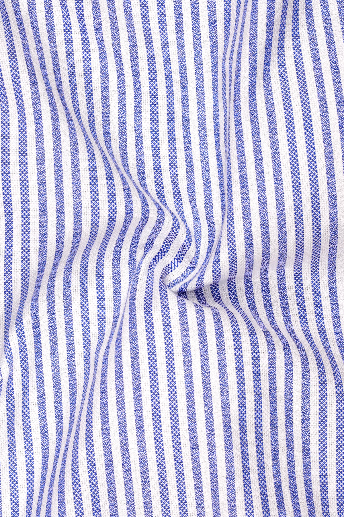 Celesse-Cornflower Blue And Bright White Dobby Pin Striped Premium Giza Cotton Dress Shirt