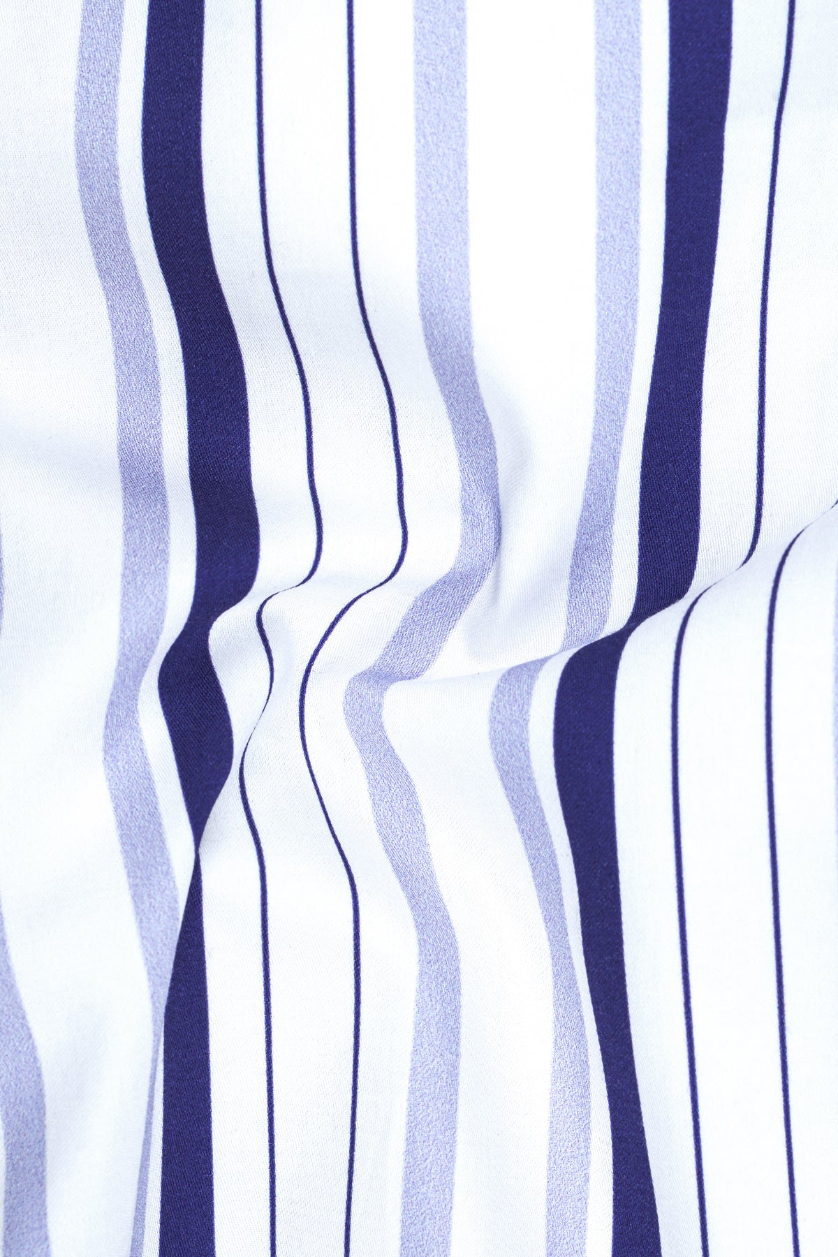 Nivale-Bright White And Cosmic Blue Striped Super Soft Premium Cotton Dress Shirt