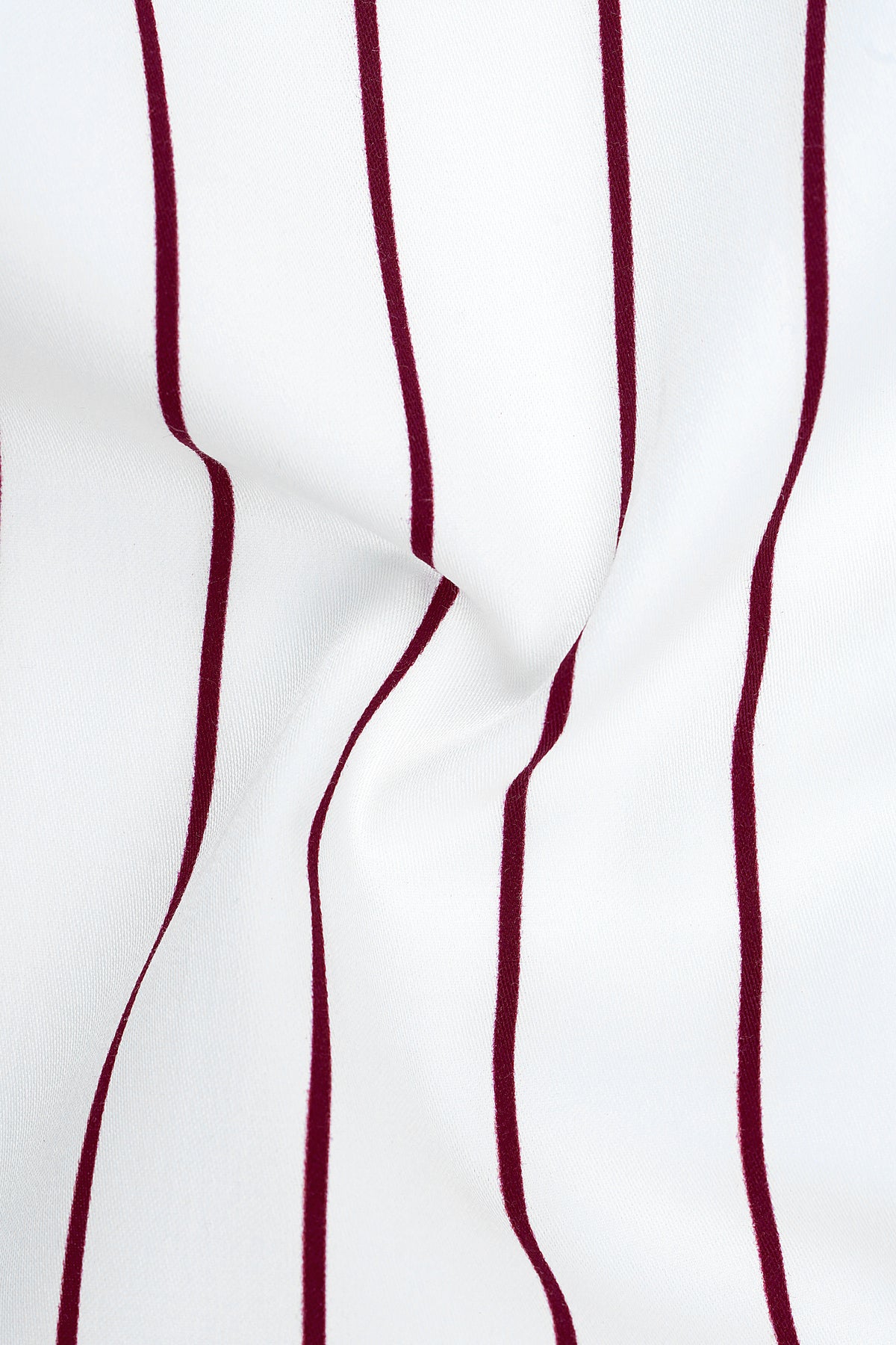 Rivelle-Bright White And Bordexaux Maroon Pin Striped Super Soft Premium Cotton Dress Shirt