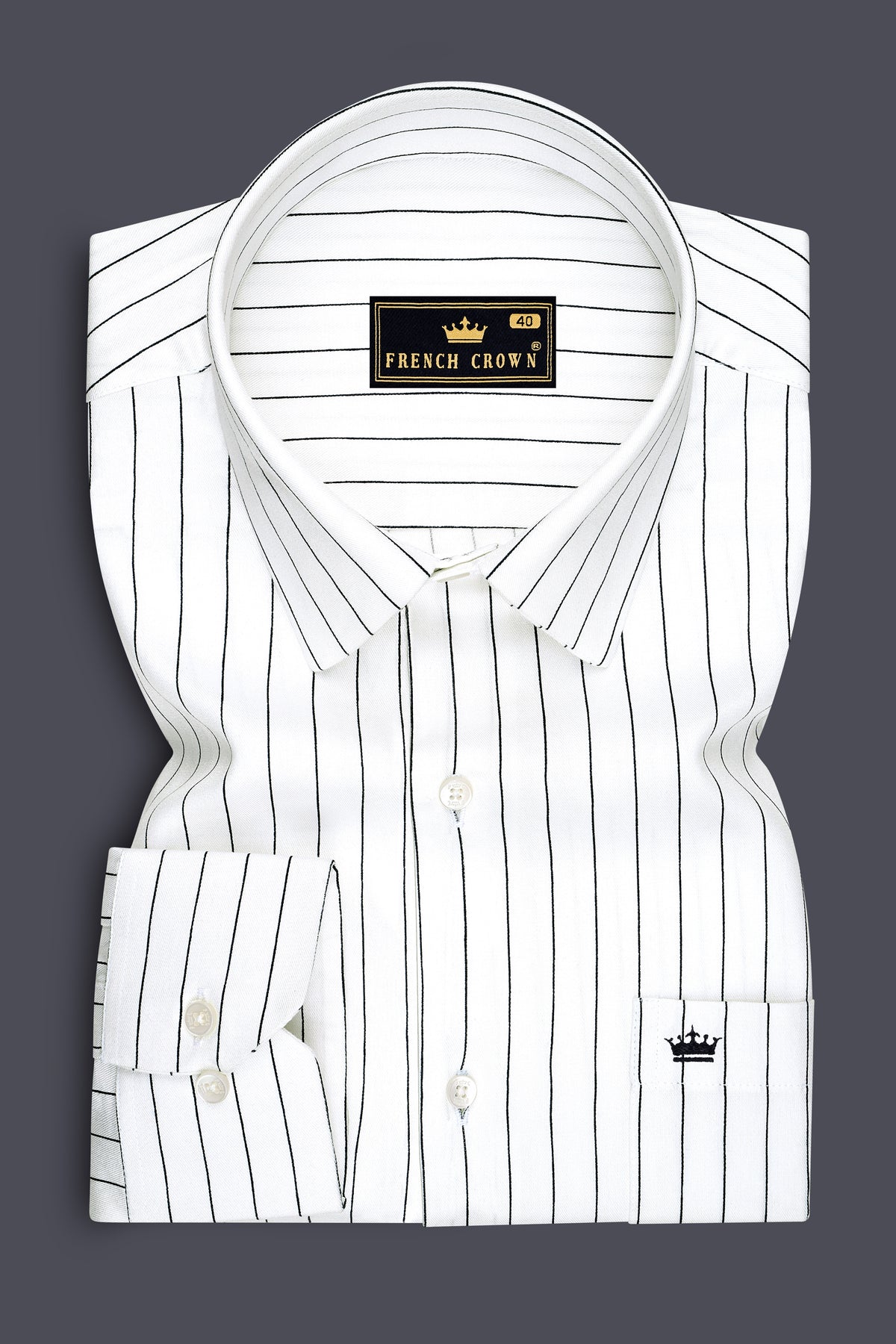 Vanta-Bright White And Jade Black Pin Striped Super Soft Tencel Semi Formal Shirt