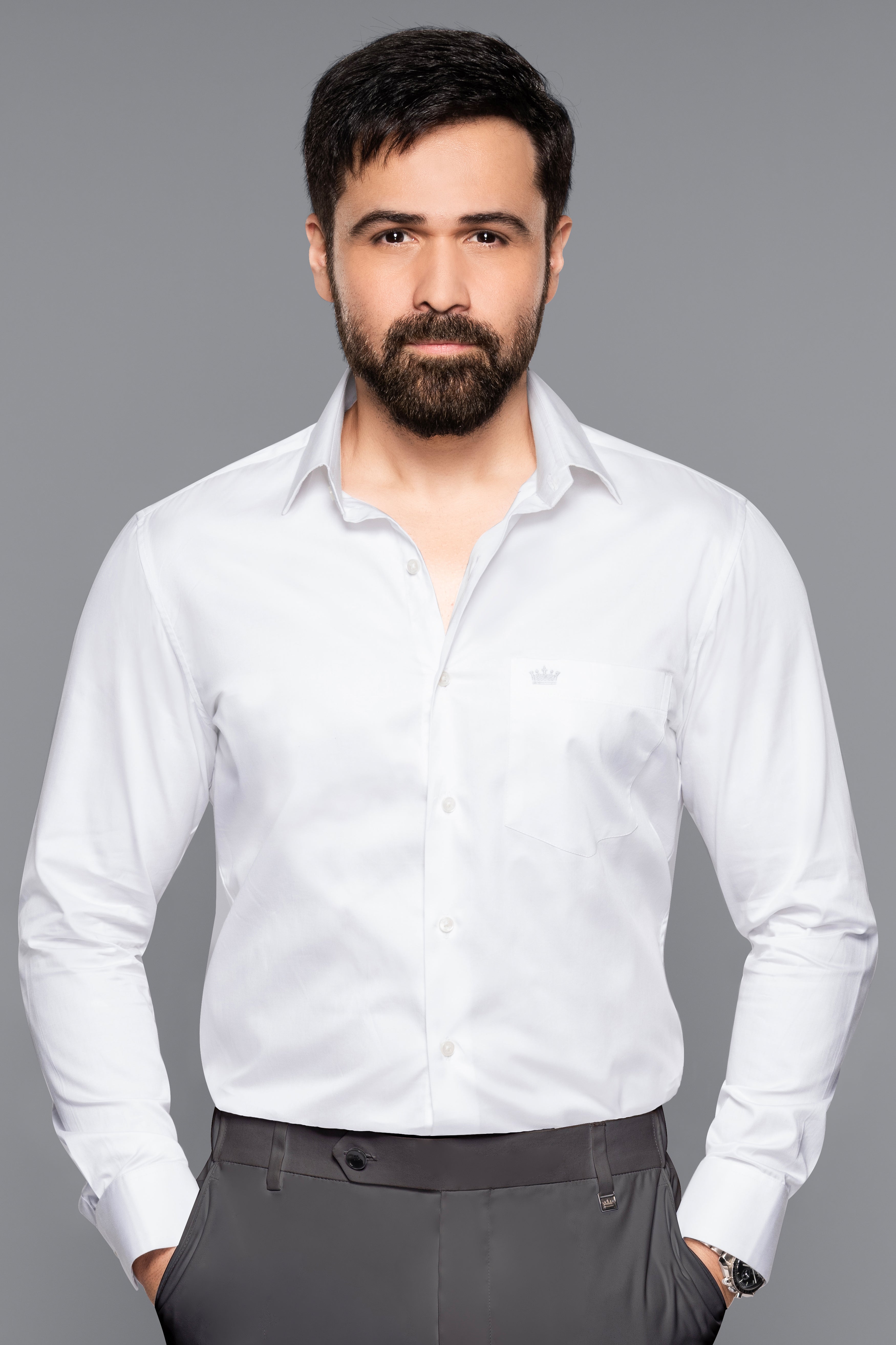 Bright White Premium Cotton Shirt 1575-38, 1575-H-38, 1575-39, 1575-H-39, 1575-40, 1575-H-40, 1575-42, 1575-H-42, 1575-44, 1575-H-44, 1575-46, 1575-H-46, 1575-48, 1575-H-48, 1575-50, 1575-H-50, 1575-52, 1575-H-52