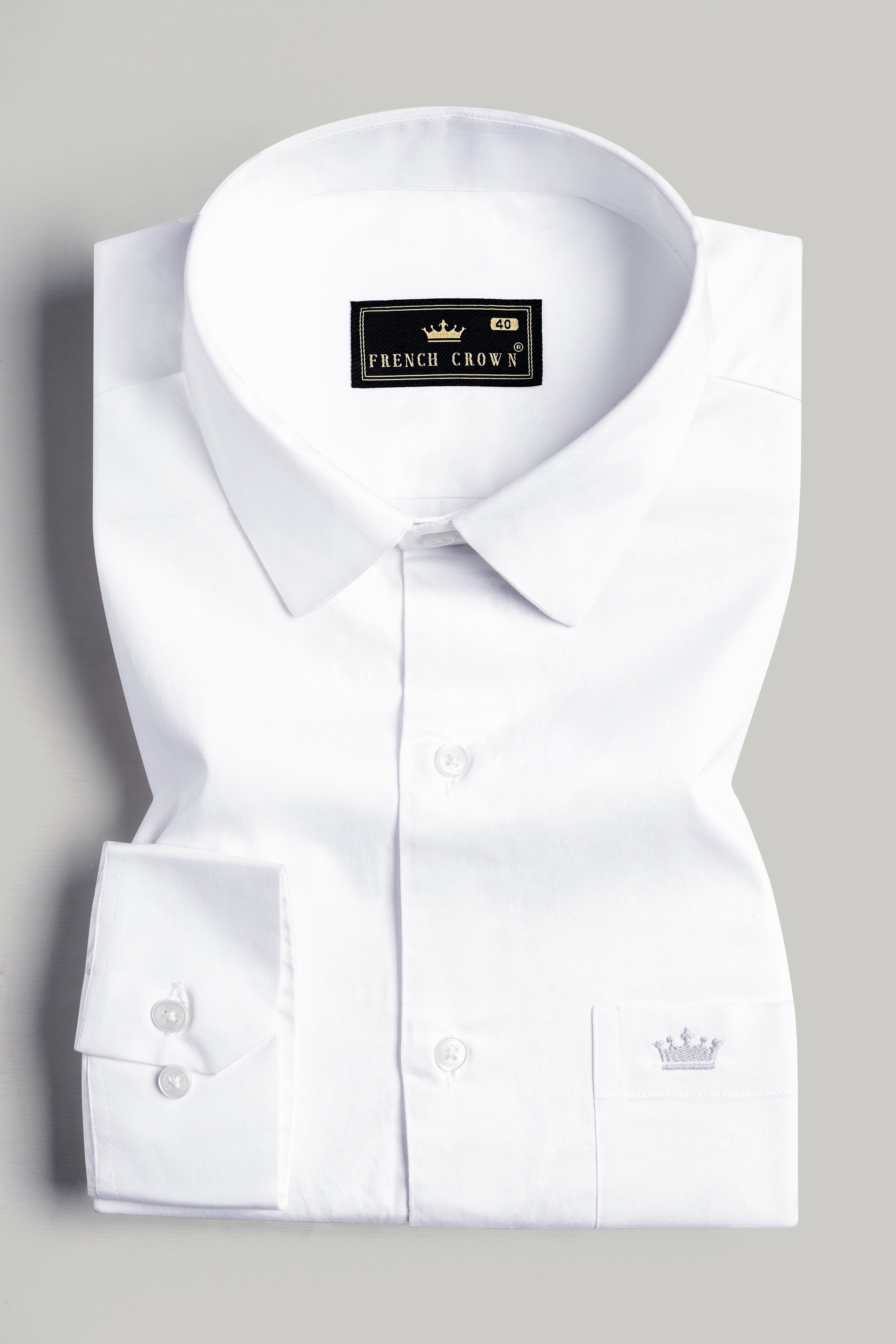 Bright White Premium Cotton Shirt 1575-38, 1575-H-38, 1575-39, 1575-H-39, 1575-40, 1575-H-40, 1575-42, 1575-H-42, 1575-44, 1575-H-44, 1575-46, 1575-H-46, 1575-48, 1575-H-48, 1575-50, 1575-H-50, 1575-52, 1575-H-52